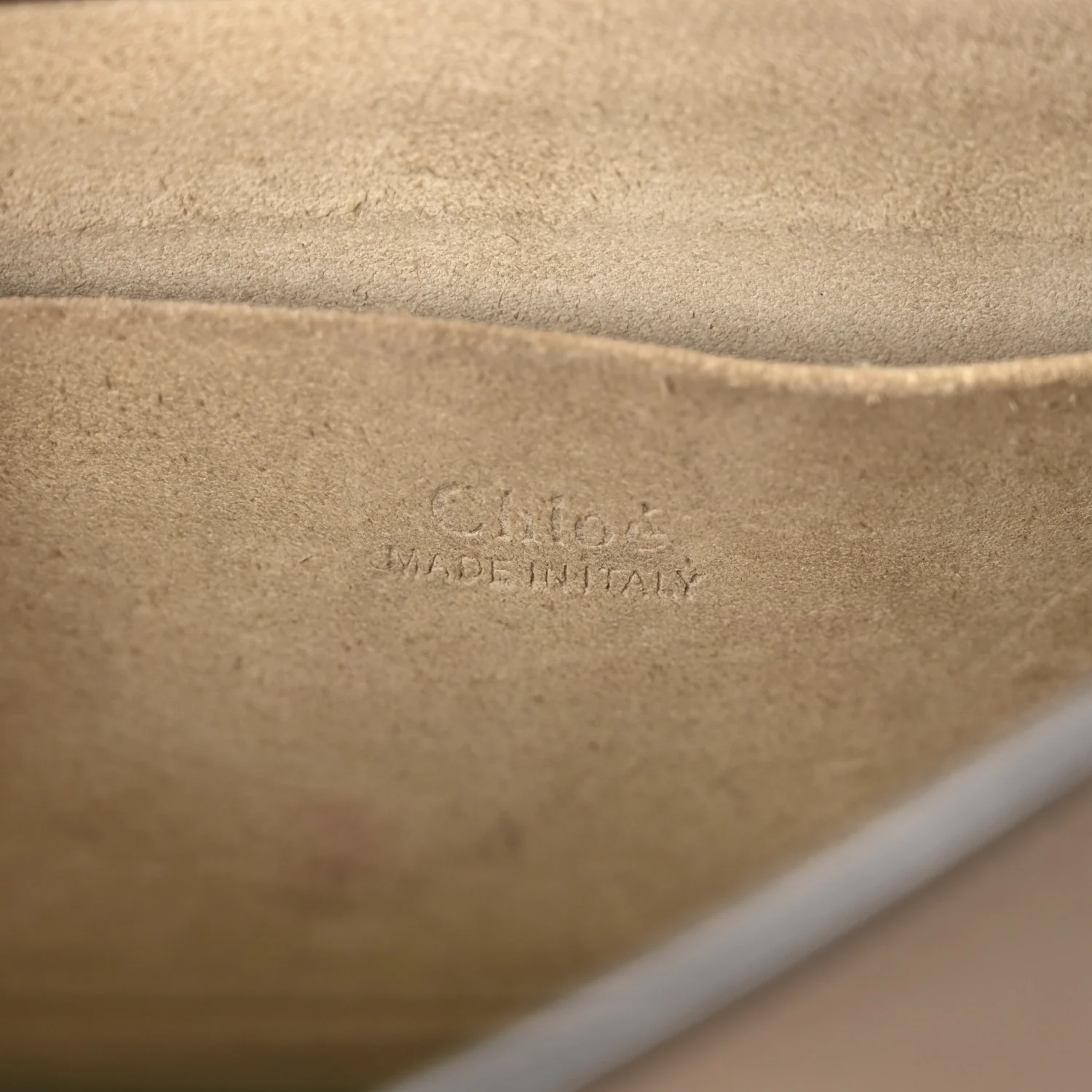 Calfskin Suede Small Nile Bracelet Bag Motty Grey