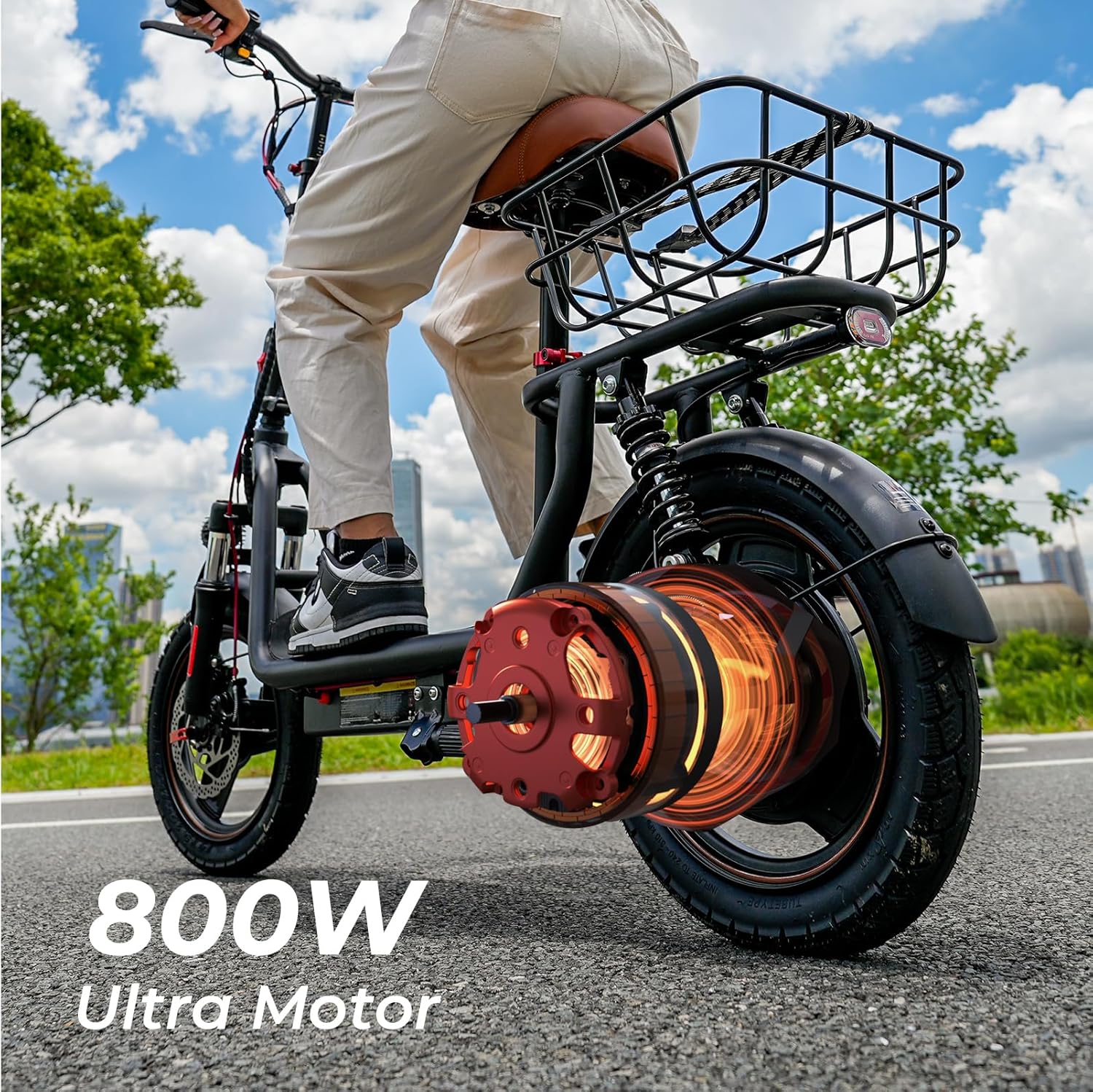 Trottinette électrique iScooter avec siège, autonomie de 60/34 km, vitesse maximale de 45/30/25 km/h, double suspension et panier