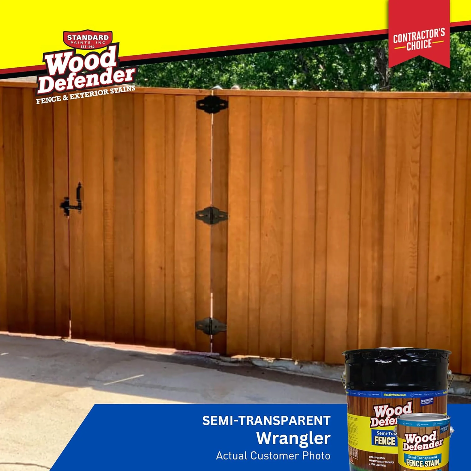 Wood Defender Semi - Transparent Fence Stain WRANGLER 5 - Gallon