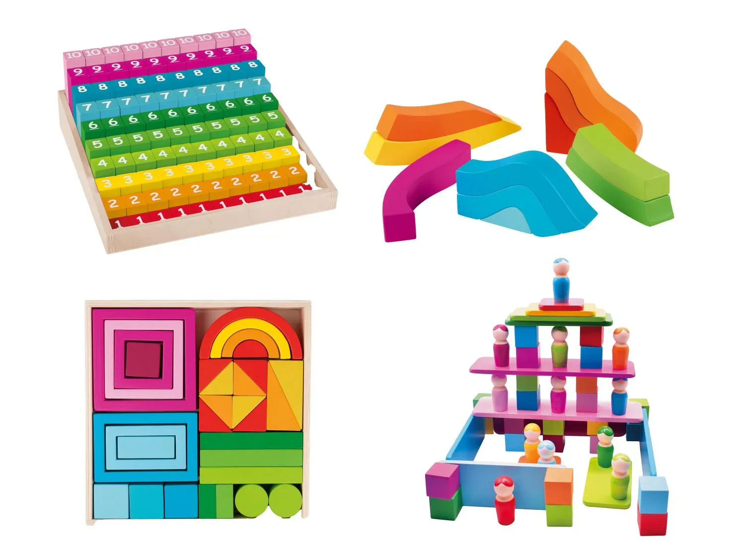 Playtive Jouet de motricit de style Montessori, en bois