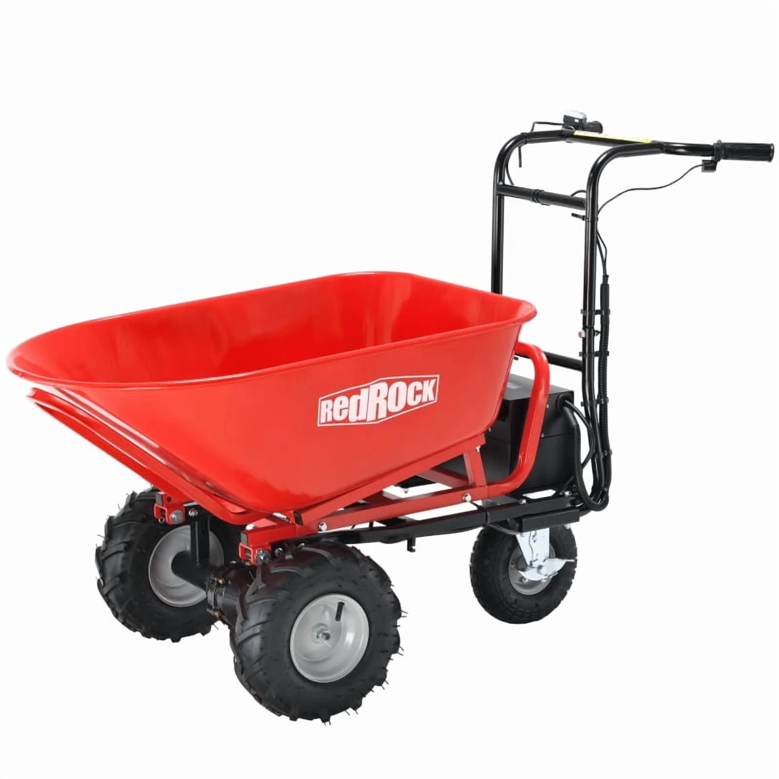 Wheelbarrow Utility Cart Electric Powered Cart 48V28Ah 500W Capacity 500lbs (230kg) Material Debris Hauler 1000lbs Towing - Image 7