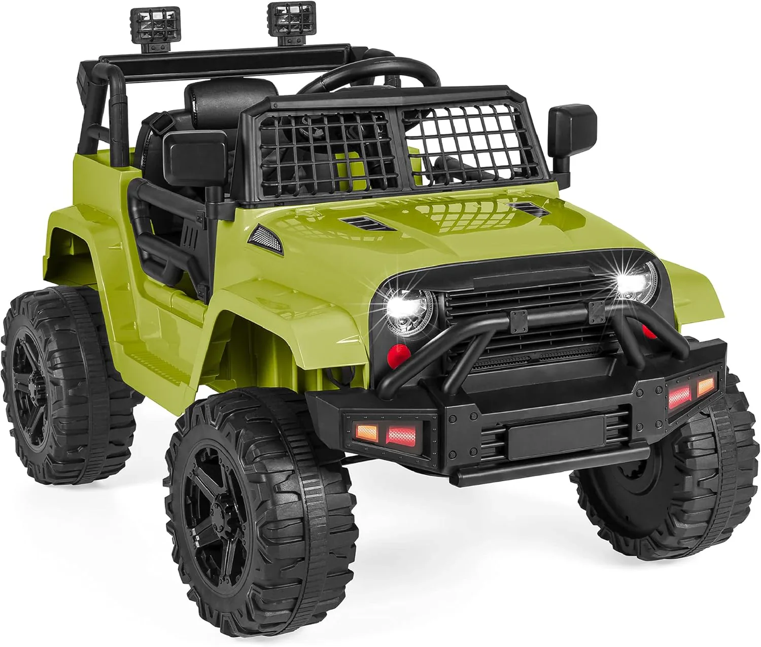 Camion électrique pour enfants Best Choice Products 12V avec suspension à ressorts et lumières LED