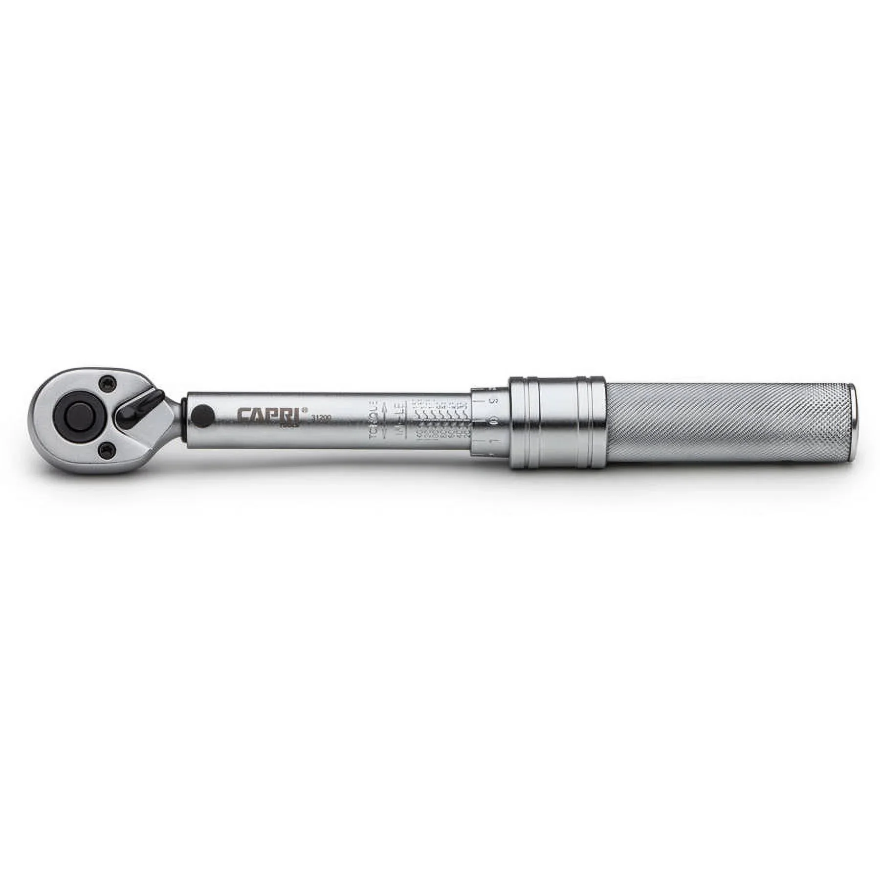 Capri Tools 31200 20-150 Inch Pound Industrial Torque Wrench, 1/4, Matte Chrome