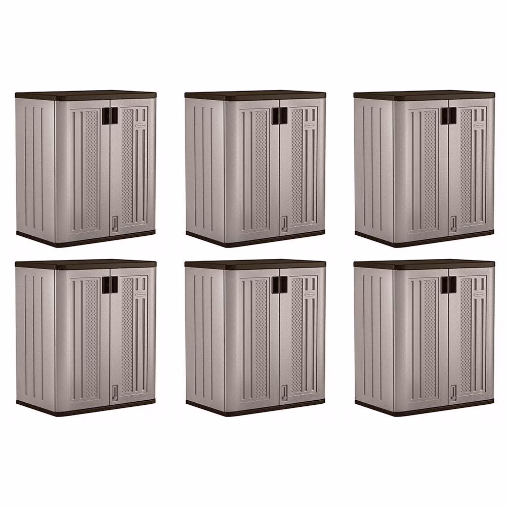 2-Shelf Resin Base Cabinet, Platinum Metallic(1 Pack) - Image 3