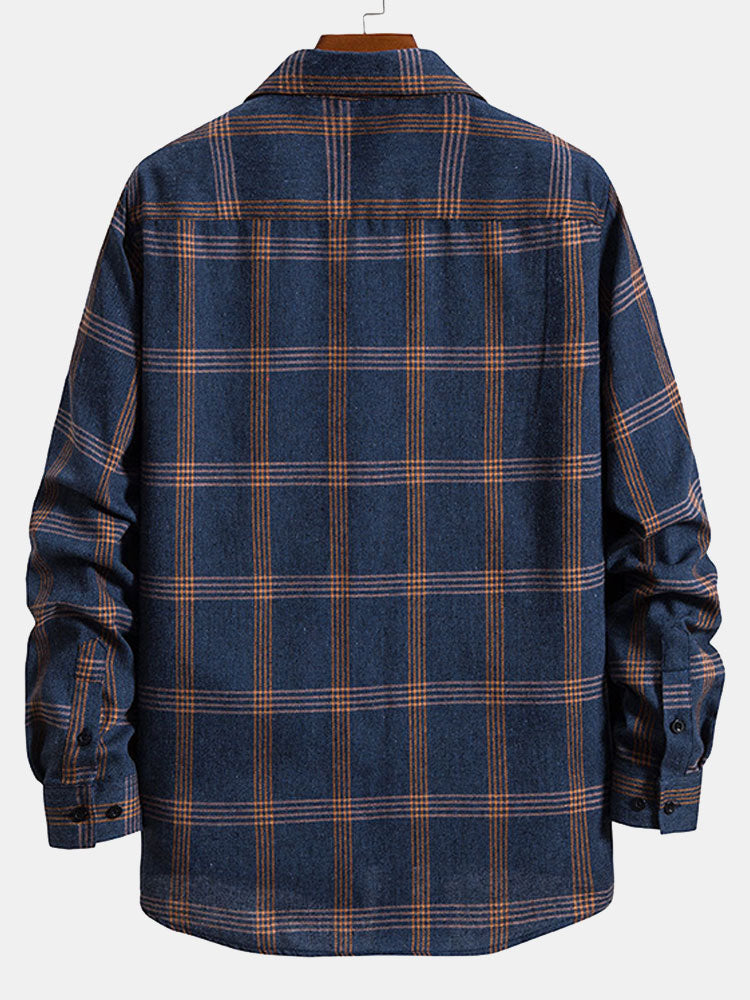 Chemise à carreaux boutonnée