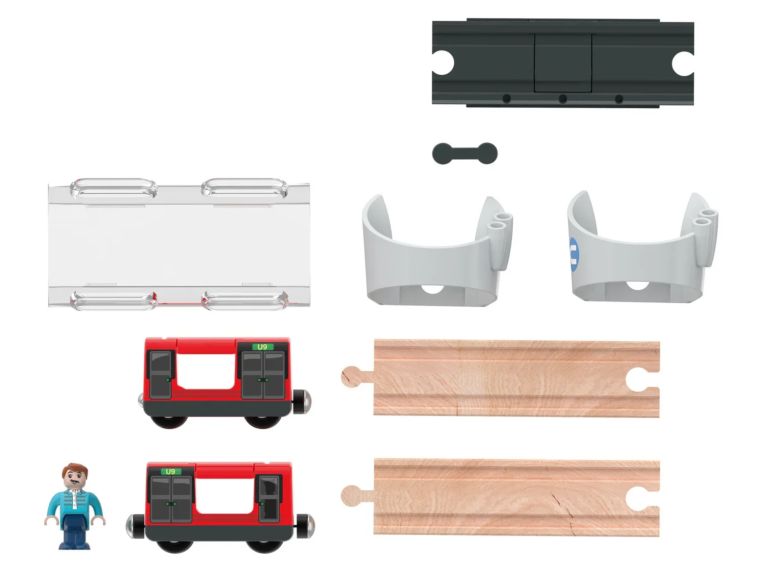 Playtive Extension de chemin de fer en bois