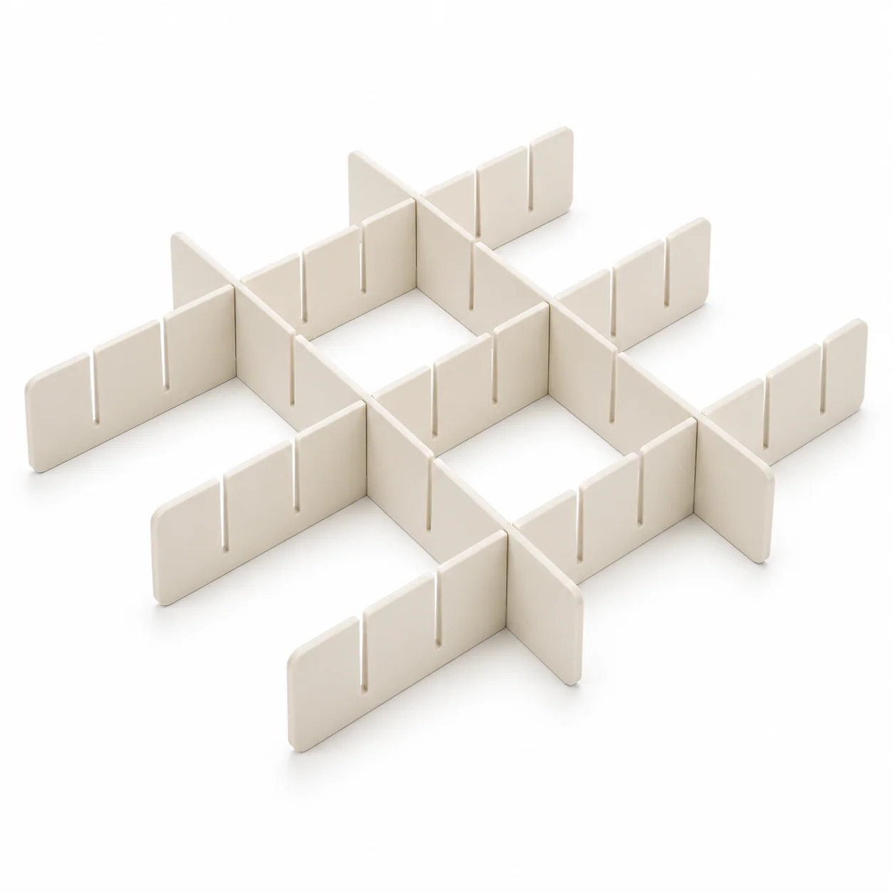 Ivory Interlocking Drawer Divider Grid, 6-Piece Set