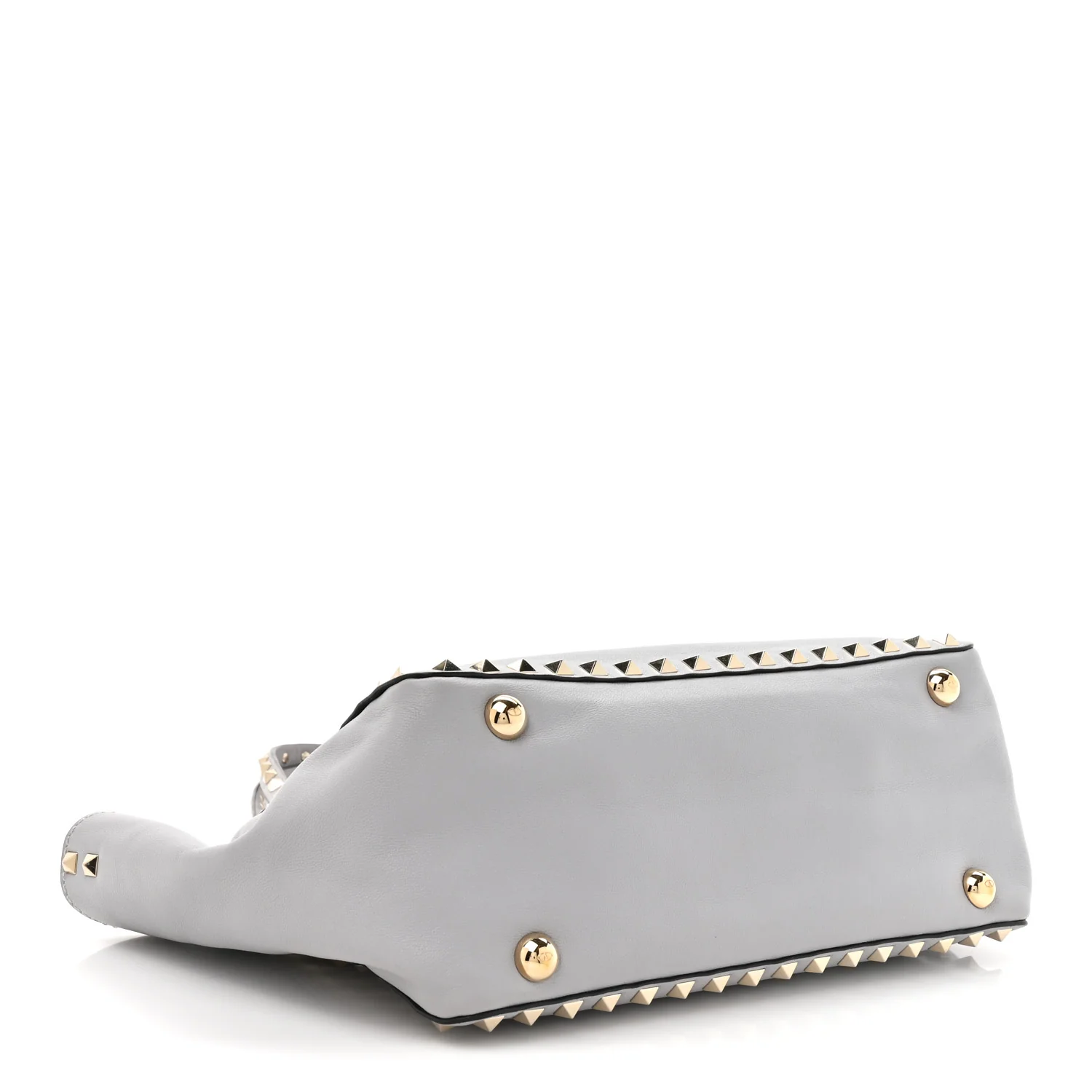 Vitello Small Rockstud Tote Grey