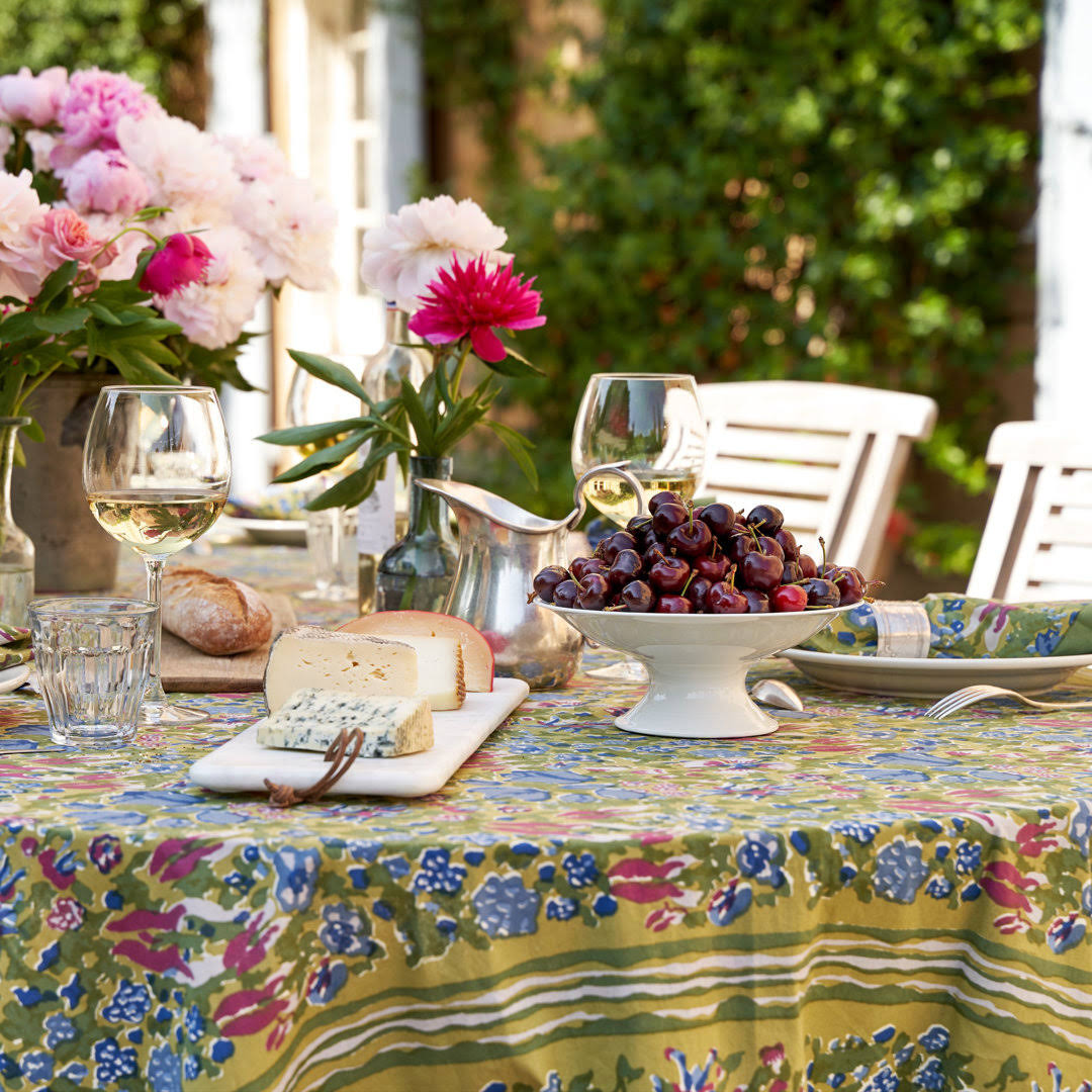 Jardin Tablecloth Couleur Nature Green/Blue 86
