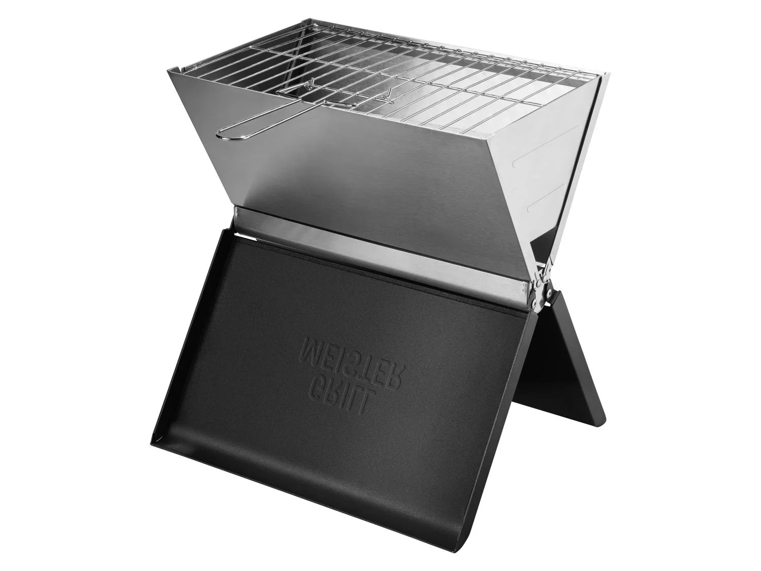 GRILLMEISTER Barbecue pliant au charbon de bois, 33,5 x 23 cm