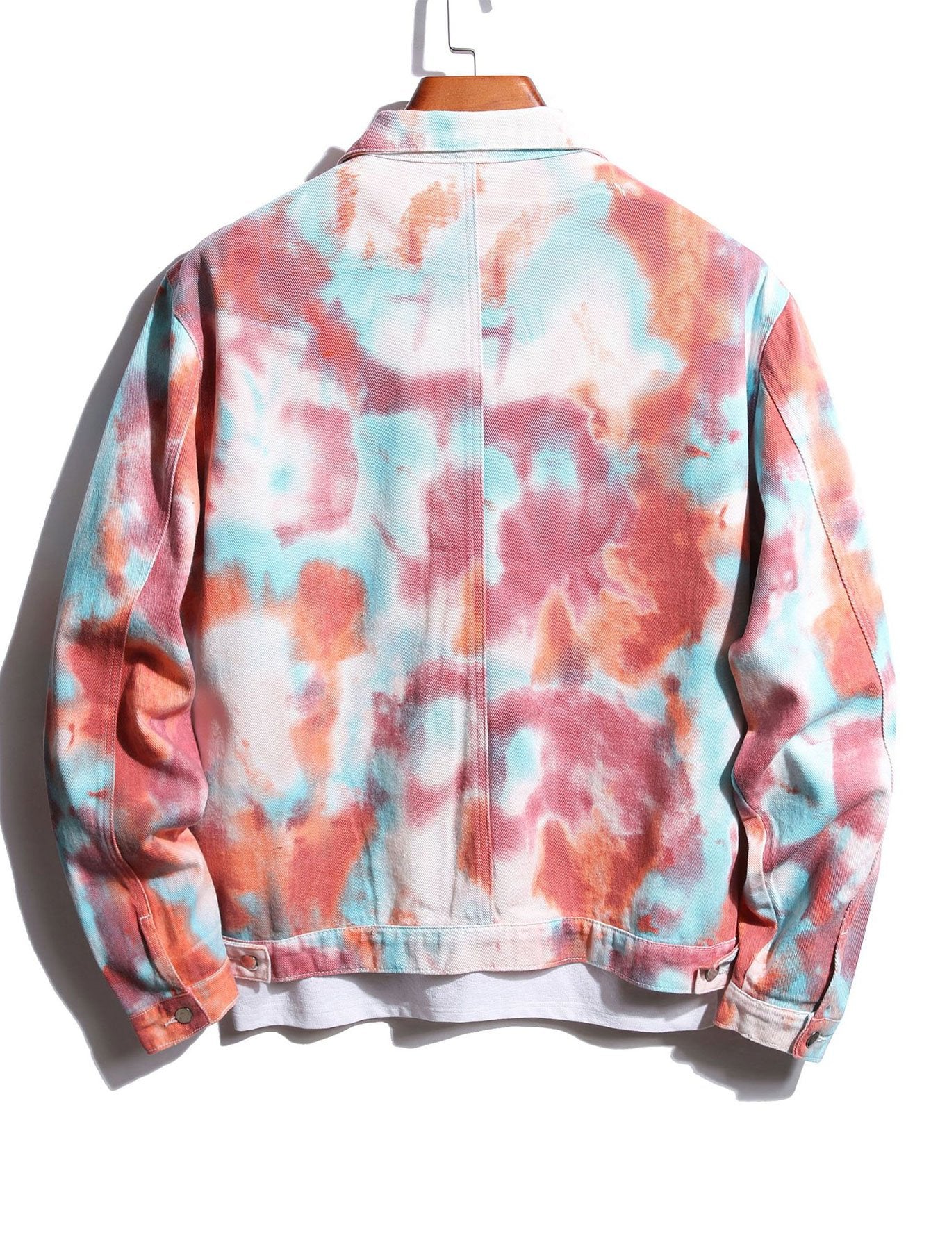 Veste de travail en jean tie-dye
