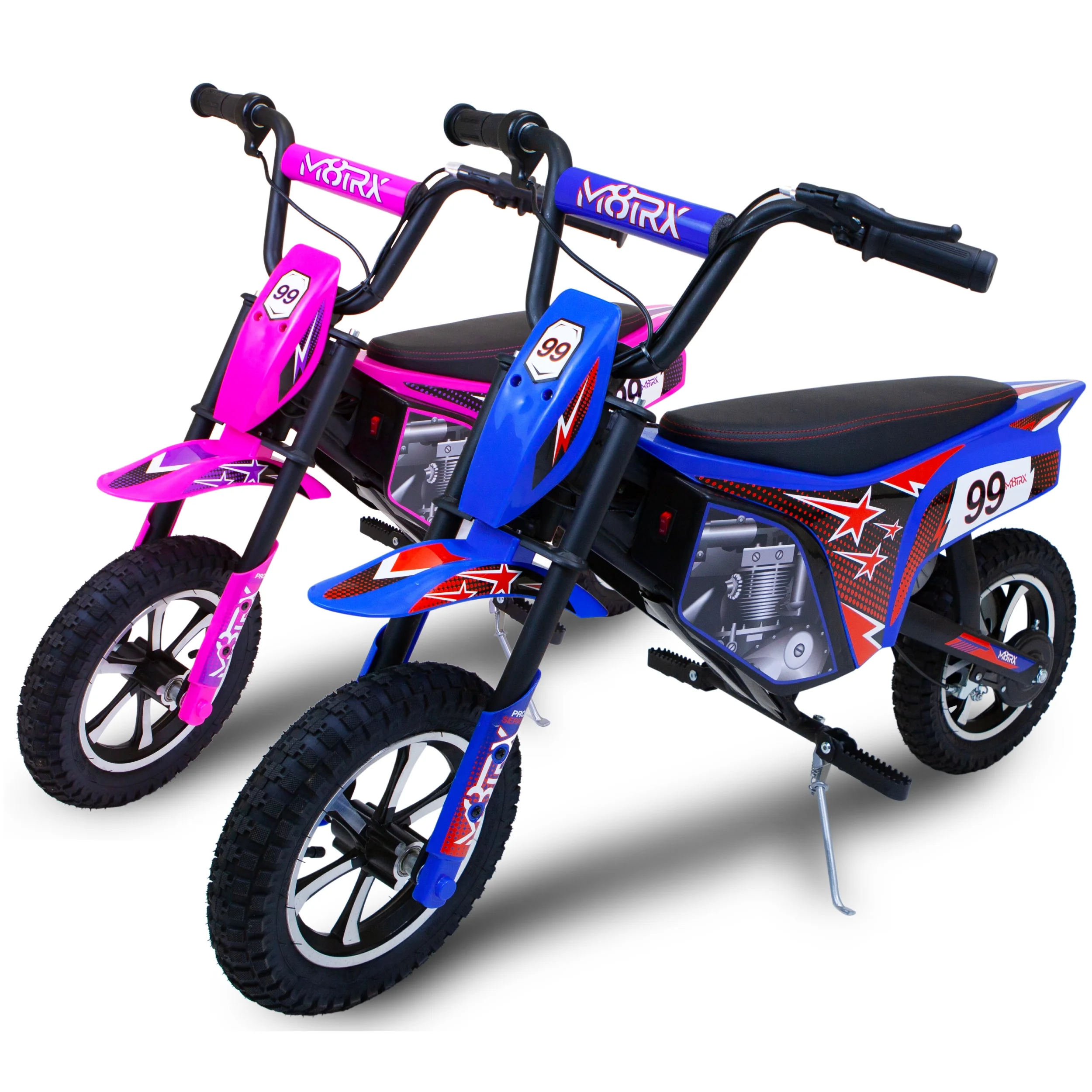 Blue 24V Electric Dirt Bike, Ride on Toy Motorcycle for Kids and Teens(Blue) - Image 9