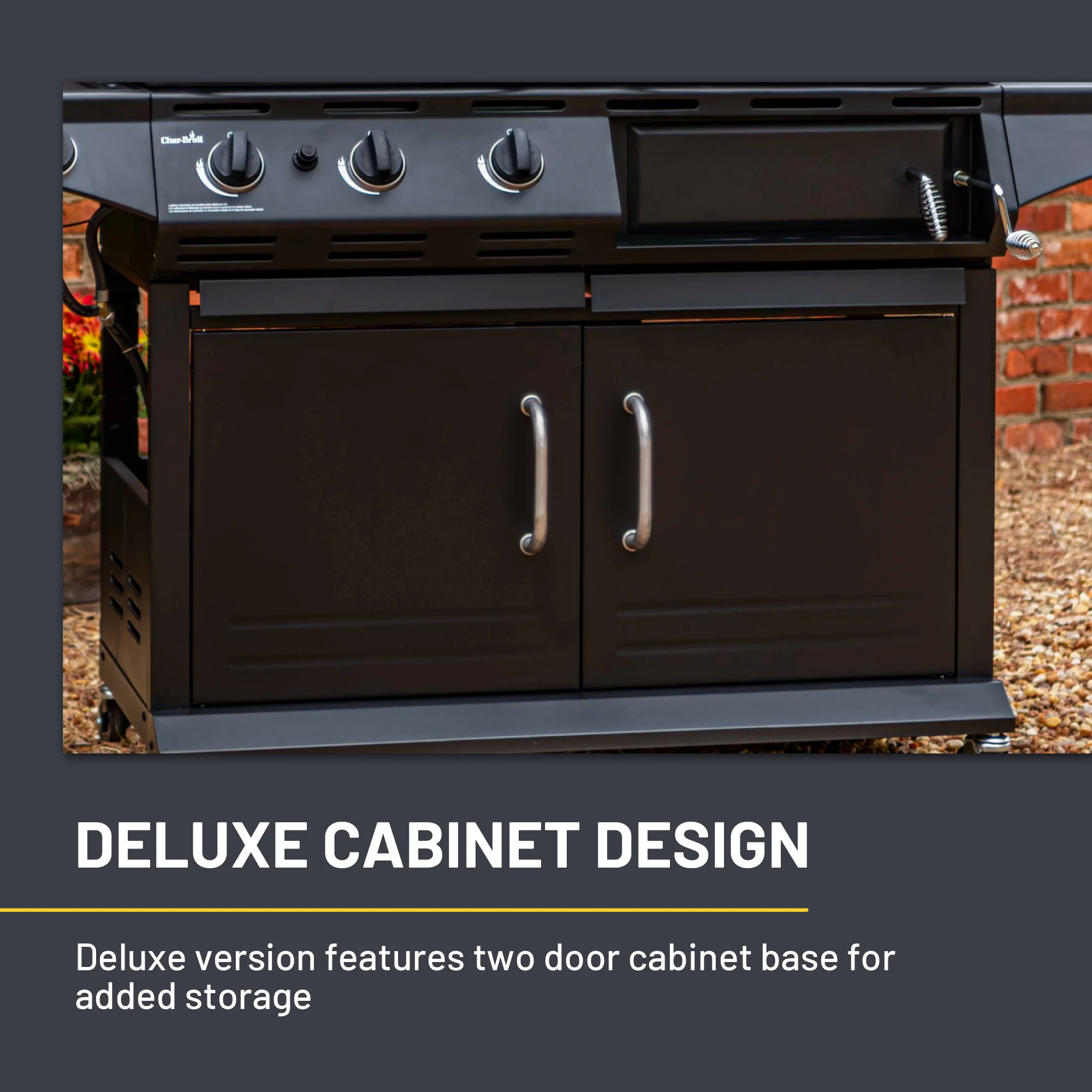 Deluxe Charcoal Gas Combo Grill(Black) - Image 8