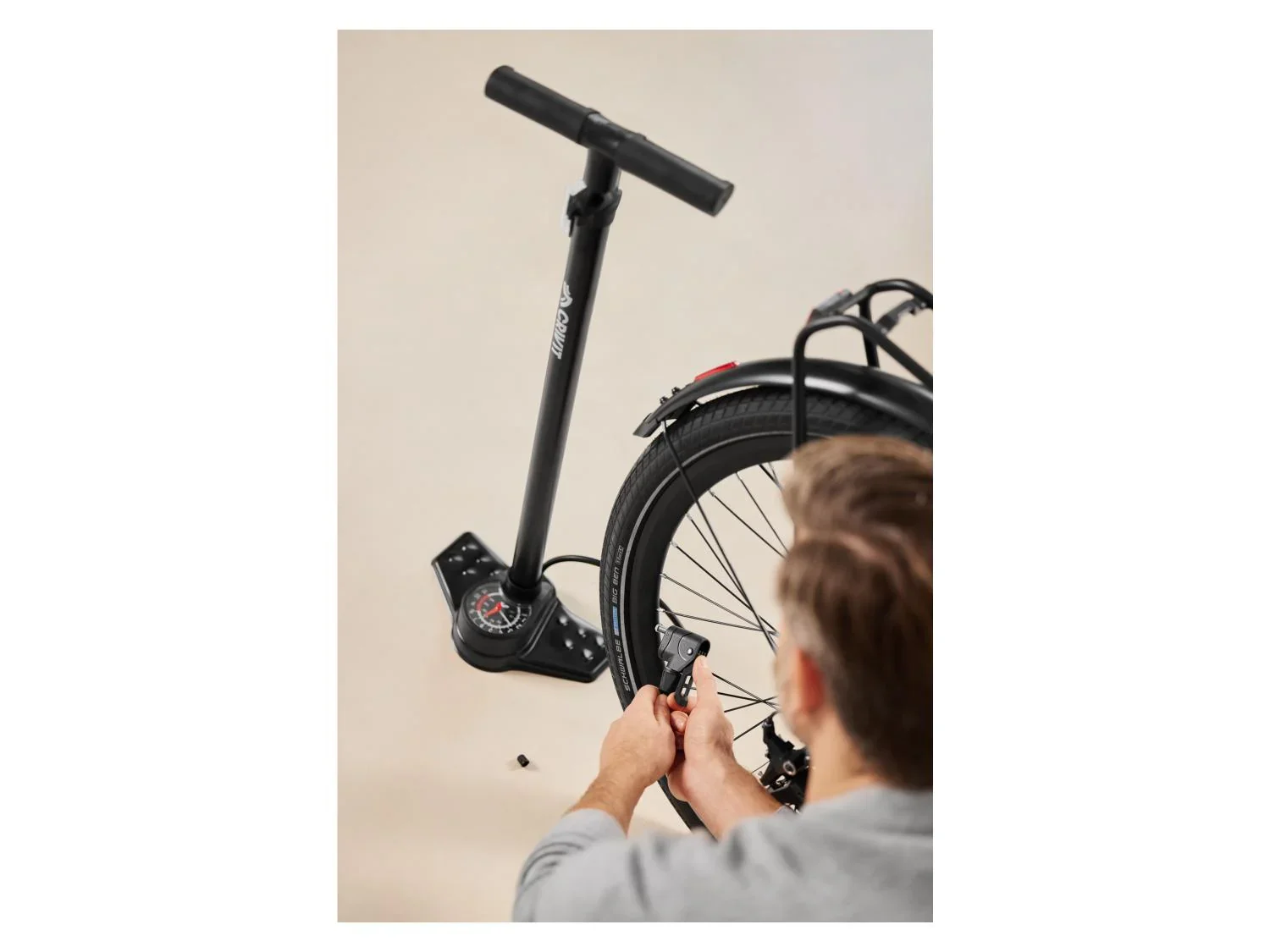 CRIVIT Pompe  pied XL avec manomtre