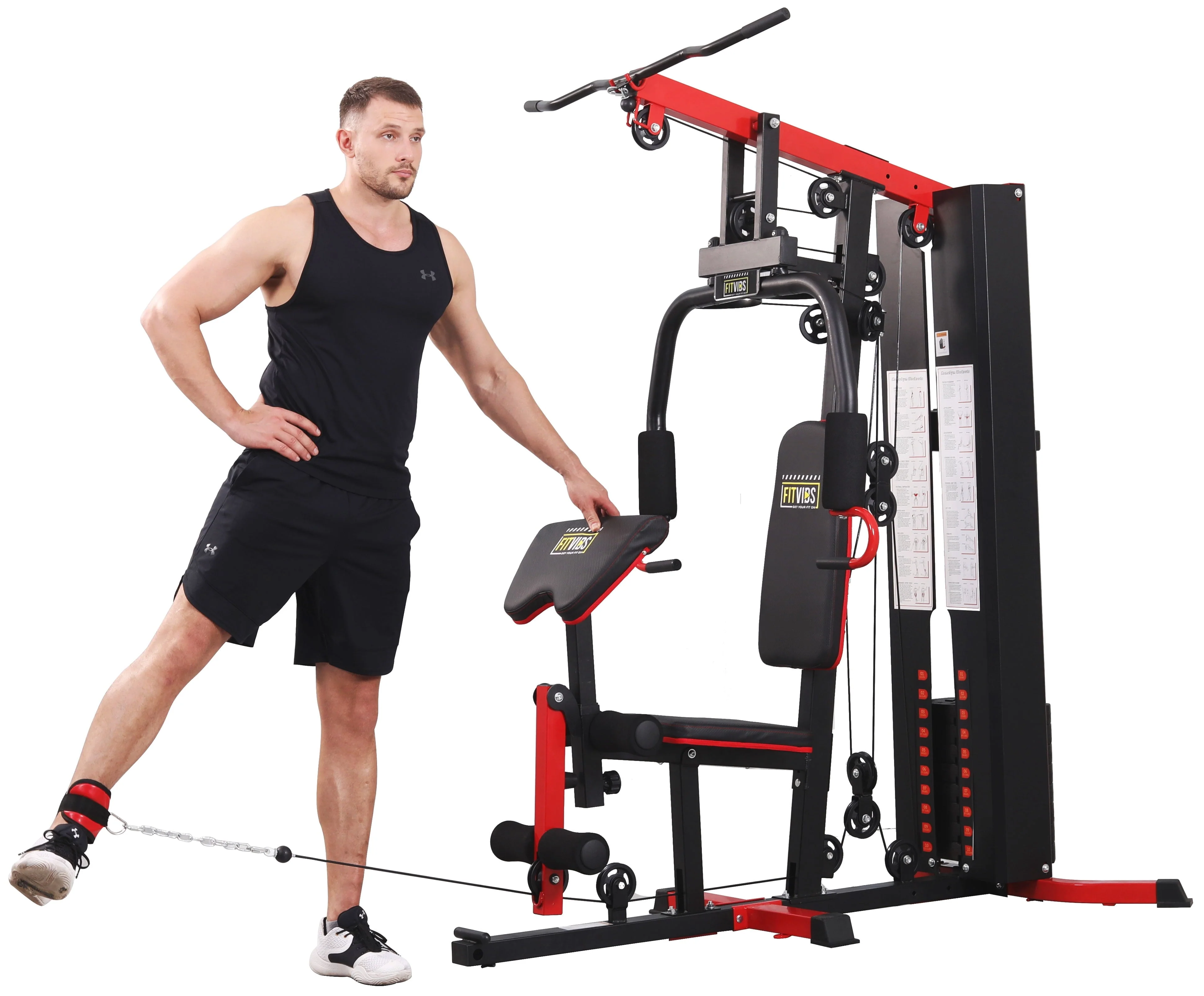 LX750 Home Gym System Workout Station with 330 Lbs of Resistance, 122 5 Lbs Weight Stack, One Station, Comes with Installation Instruction Video, Ships in 5 Boxes Image 6