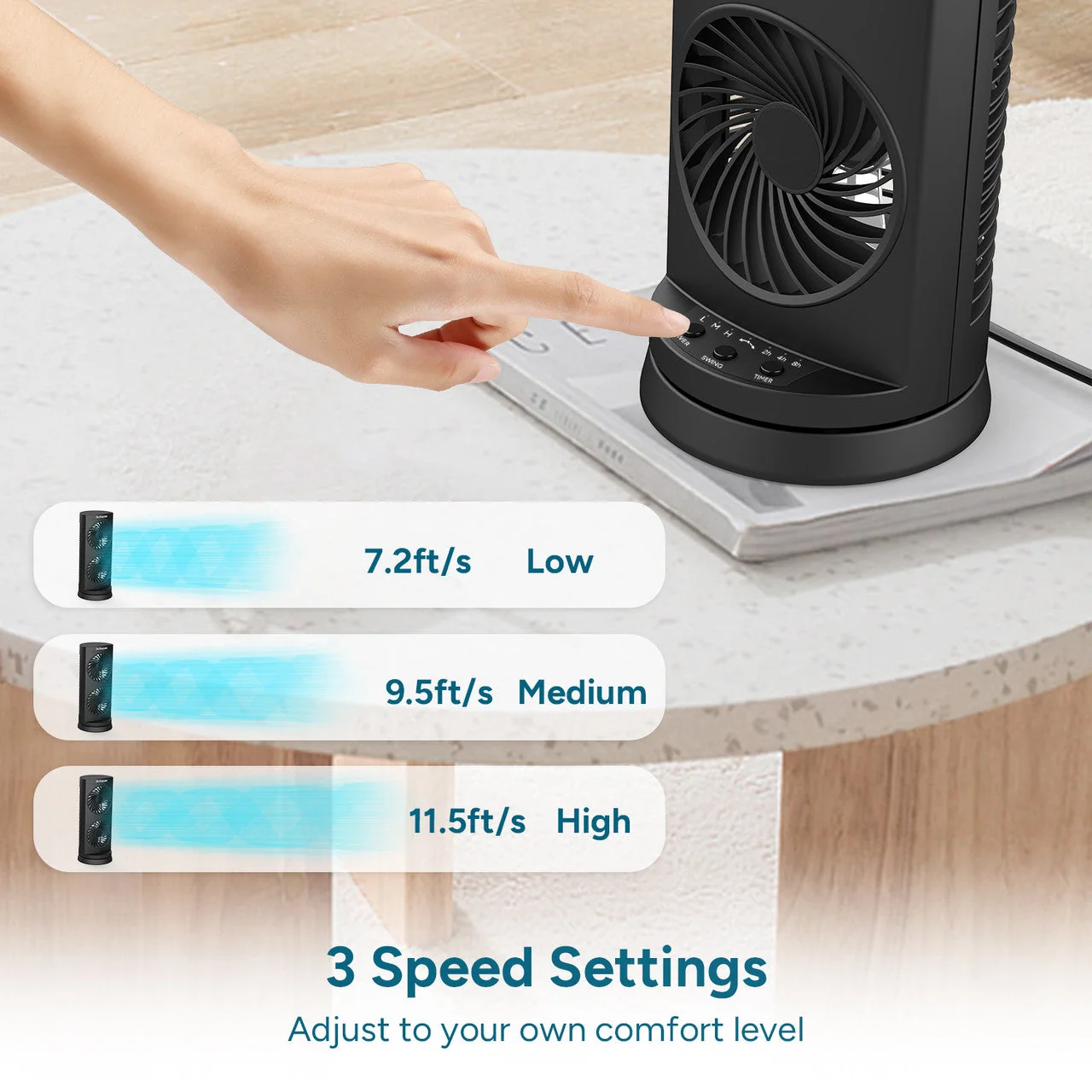 Upgraded Dual Oscillating Tower Fan
