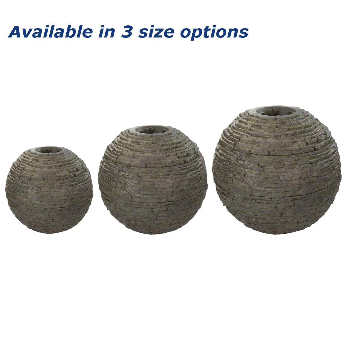78288 Fiber-resin Stacked Slate Sphere Fountain, Multicolor(1 in/1 in/1 in) - Image 4