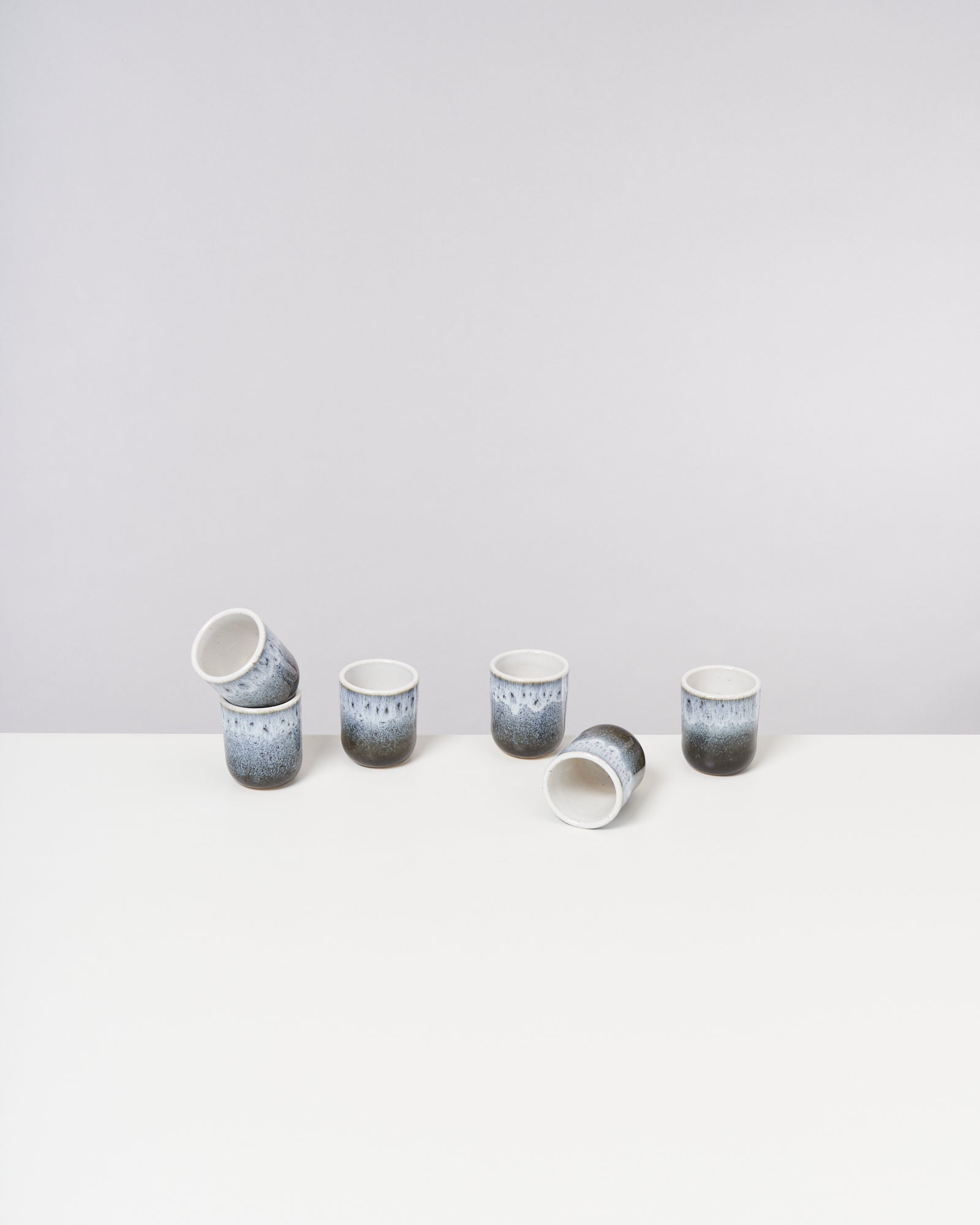 ALCACHOFRA - ESPRESSO CUP BLACK-BLUE SET OF 6