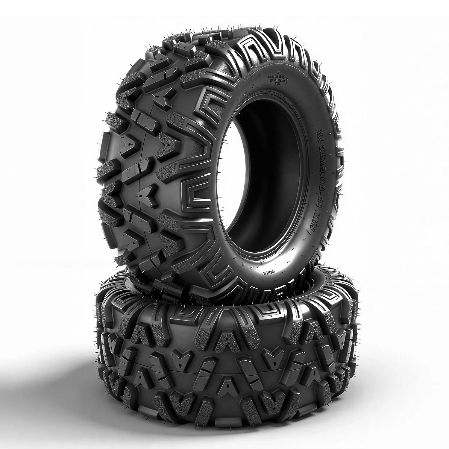 26x9-14 ATV Tires,6PR All-Terrain Tires,Tubeless,Pack of 2