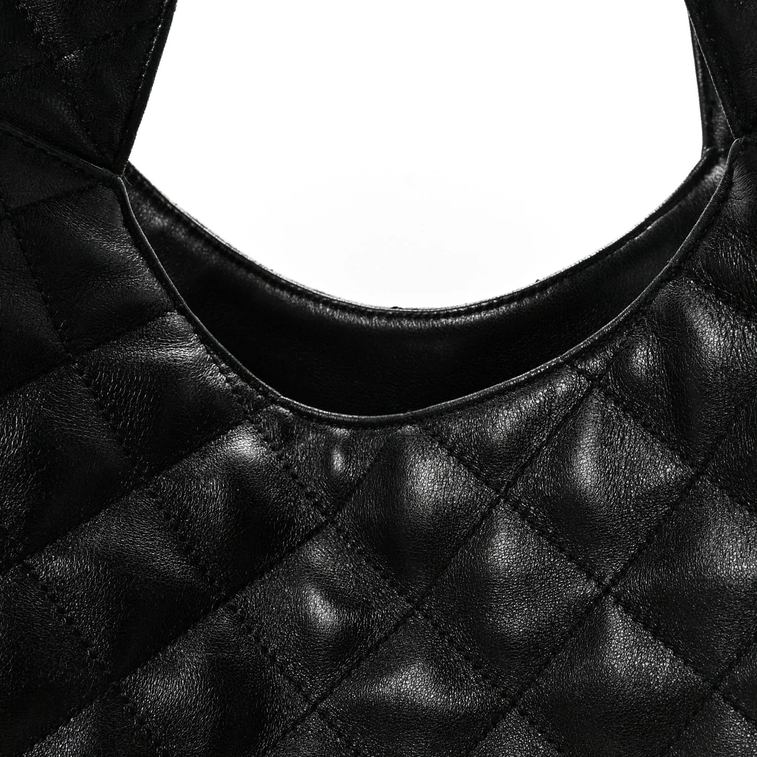 Lambskin Quilted Maxi Icare Shopping Tote Black