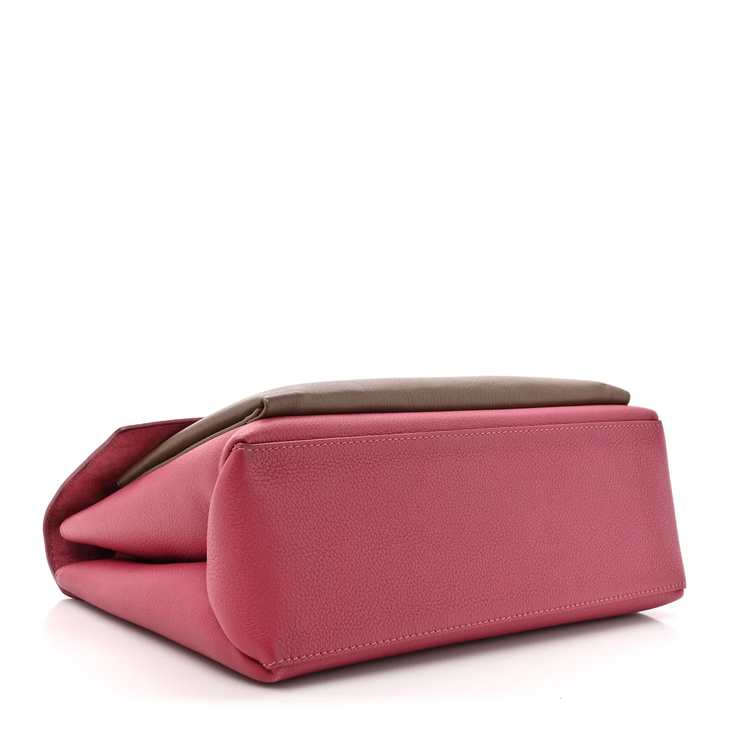 Soft Calfskin My Lockme Top Handle Lie De Vin Oxford Greige