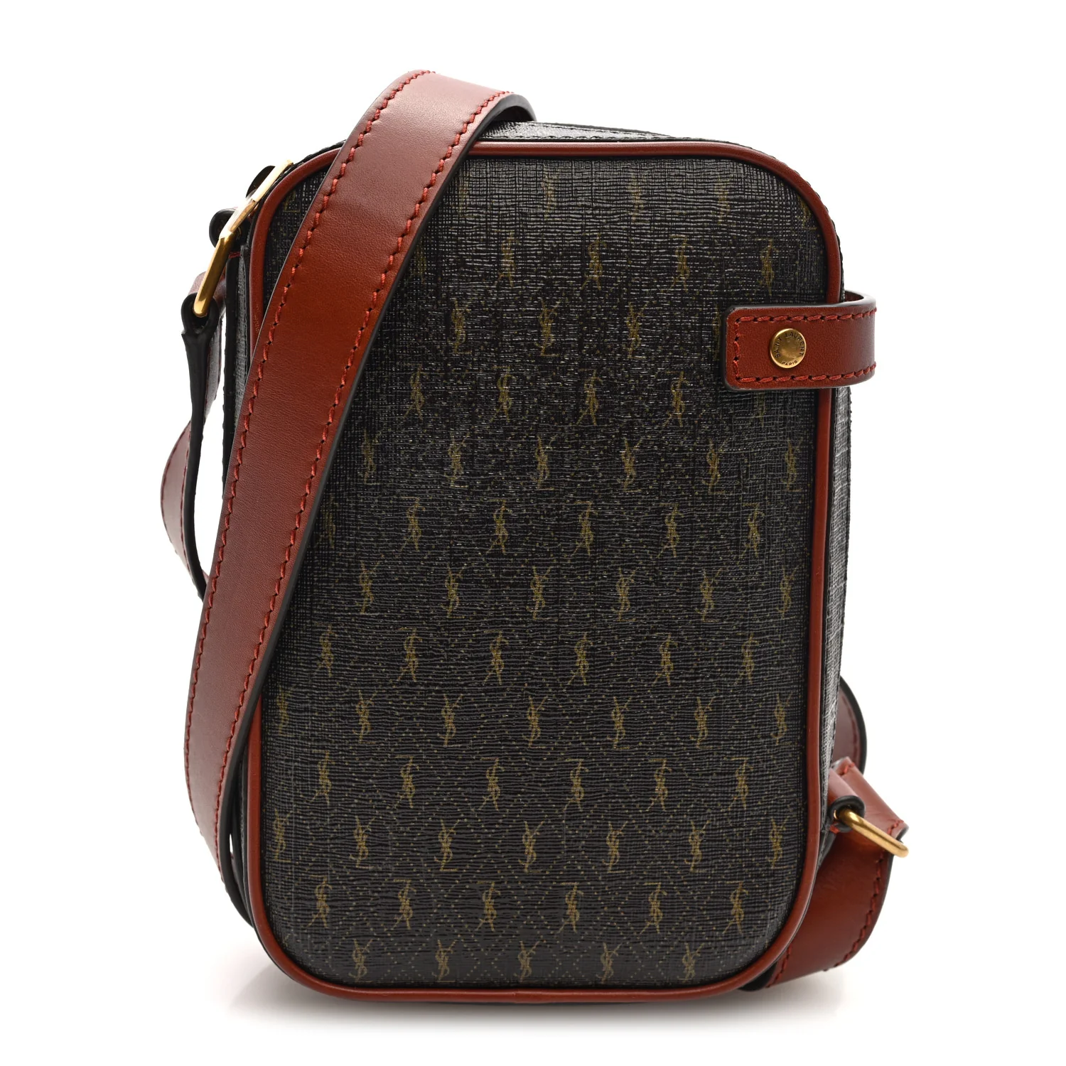 Canvas Smooth Calfskin Le Monogramme Crossbody Pouch Chestnut