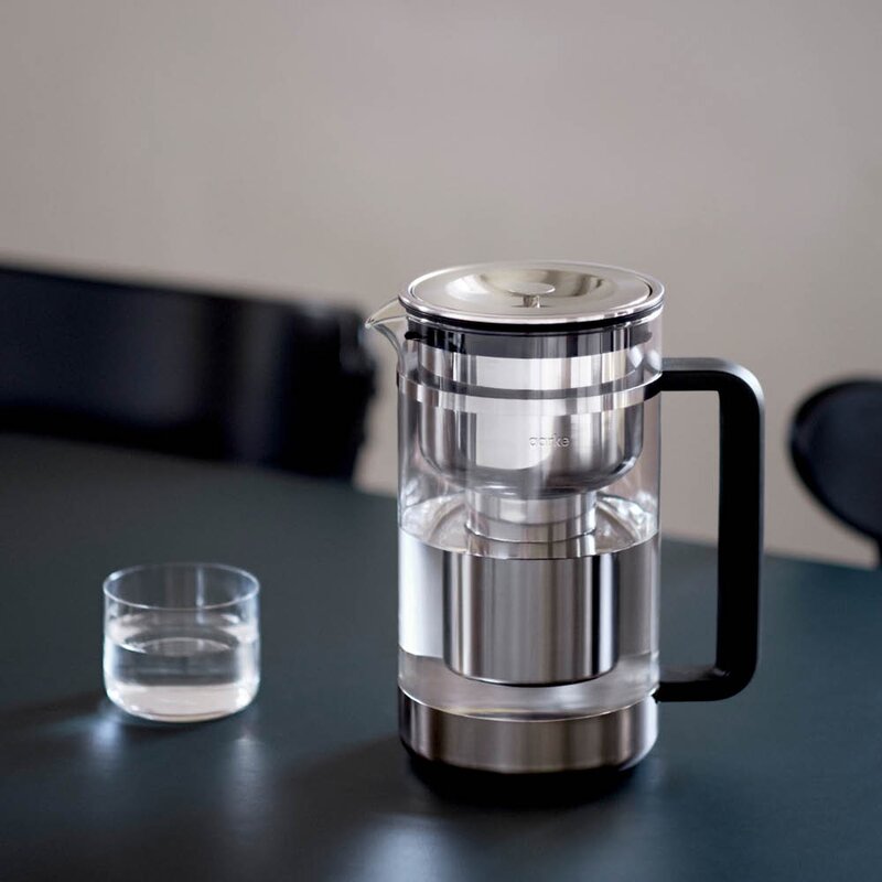 Purifier vannfilterkanne 1,66L klart glass/stål