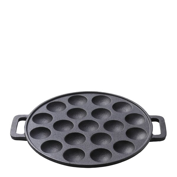 Poffertjes/munkepanne 19 hull 24 cm støpejern
