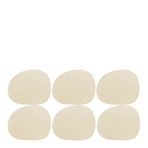 RAW Soft glassbrikke 6 stk spring sand