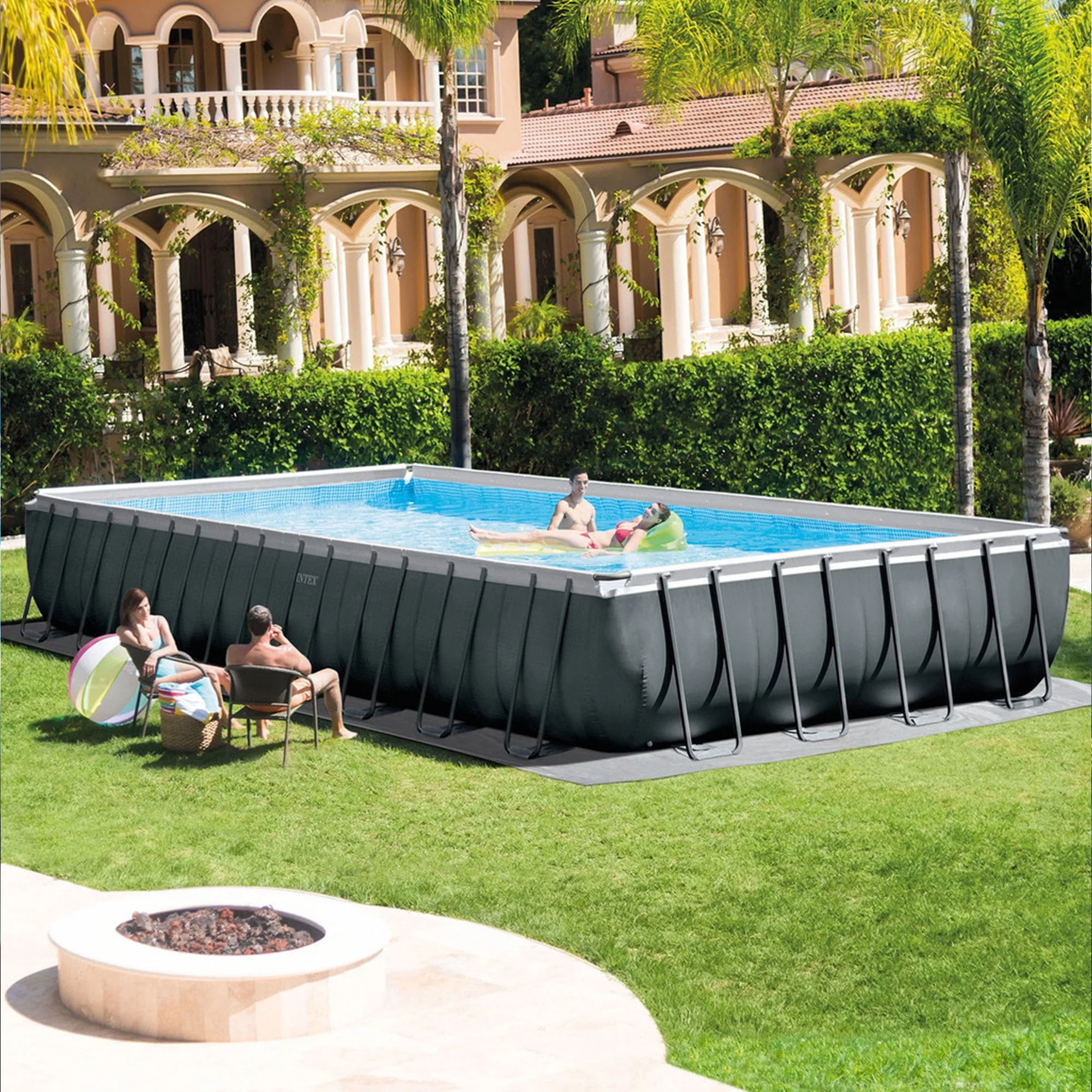 26373EH 32' x 16' x 52" Rectangular Ultra XTR Frame Swimming Pool w/ Pump - Image 2