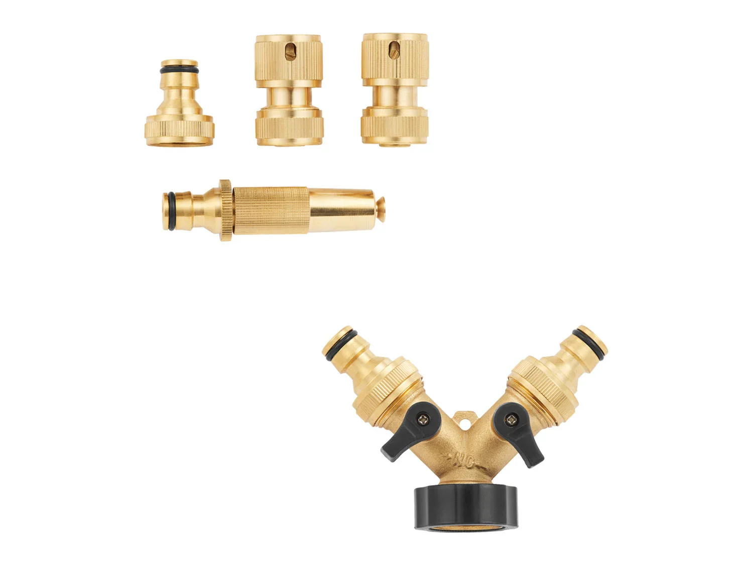 PARKSIDE Kit d'arrosage avec raccords en laiton ou distributeur  deux voies en laiton