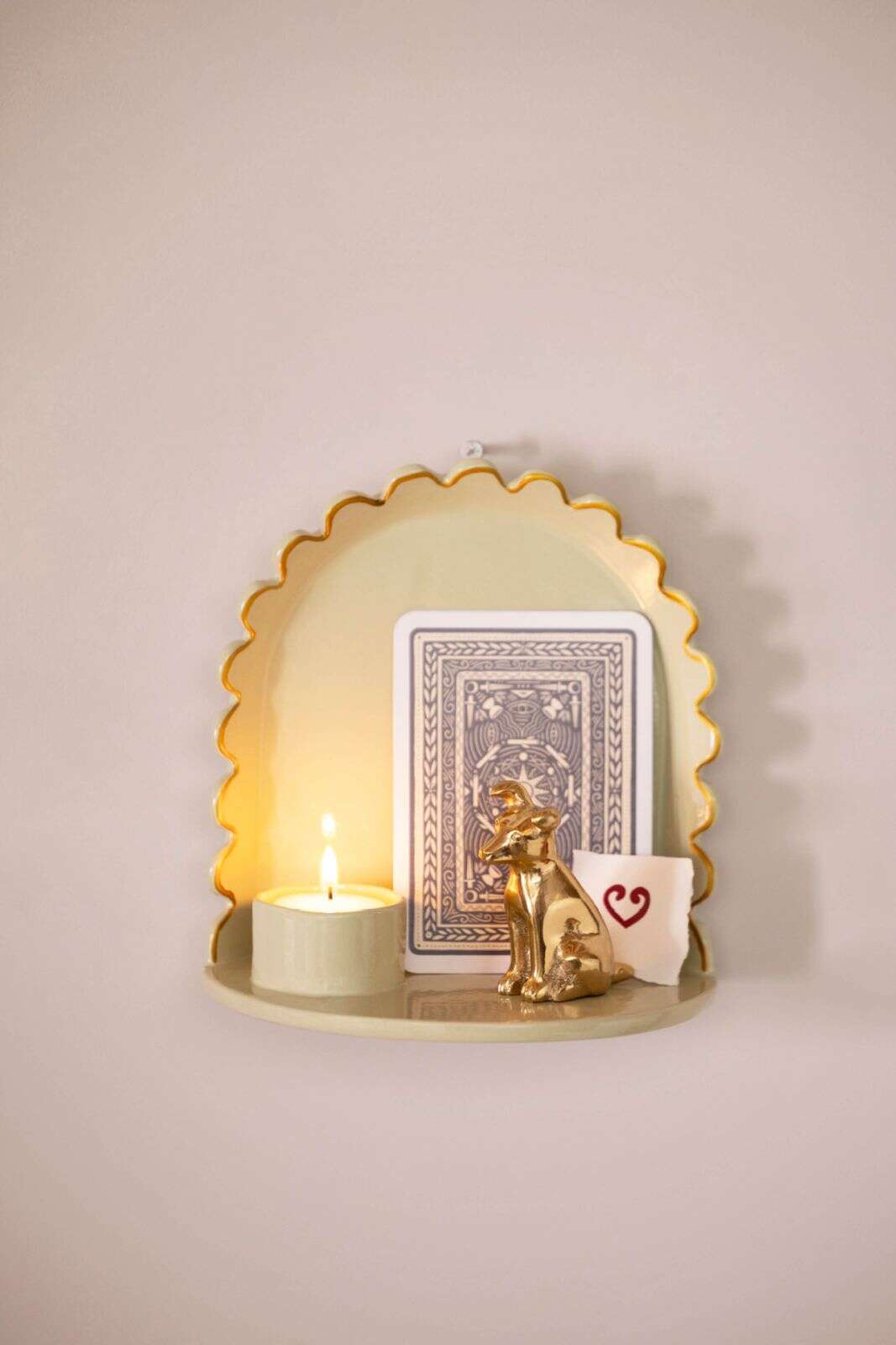 Lichtgroene keramische wierookhouder