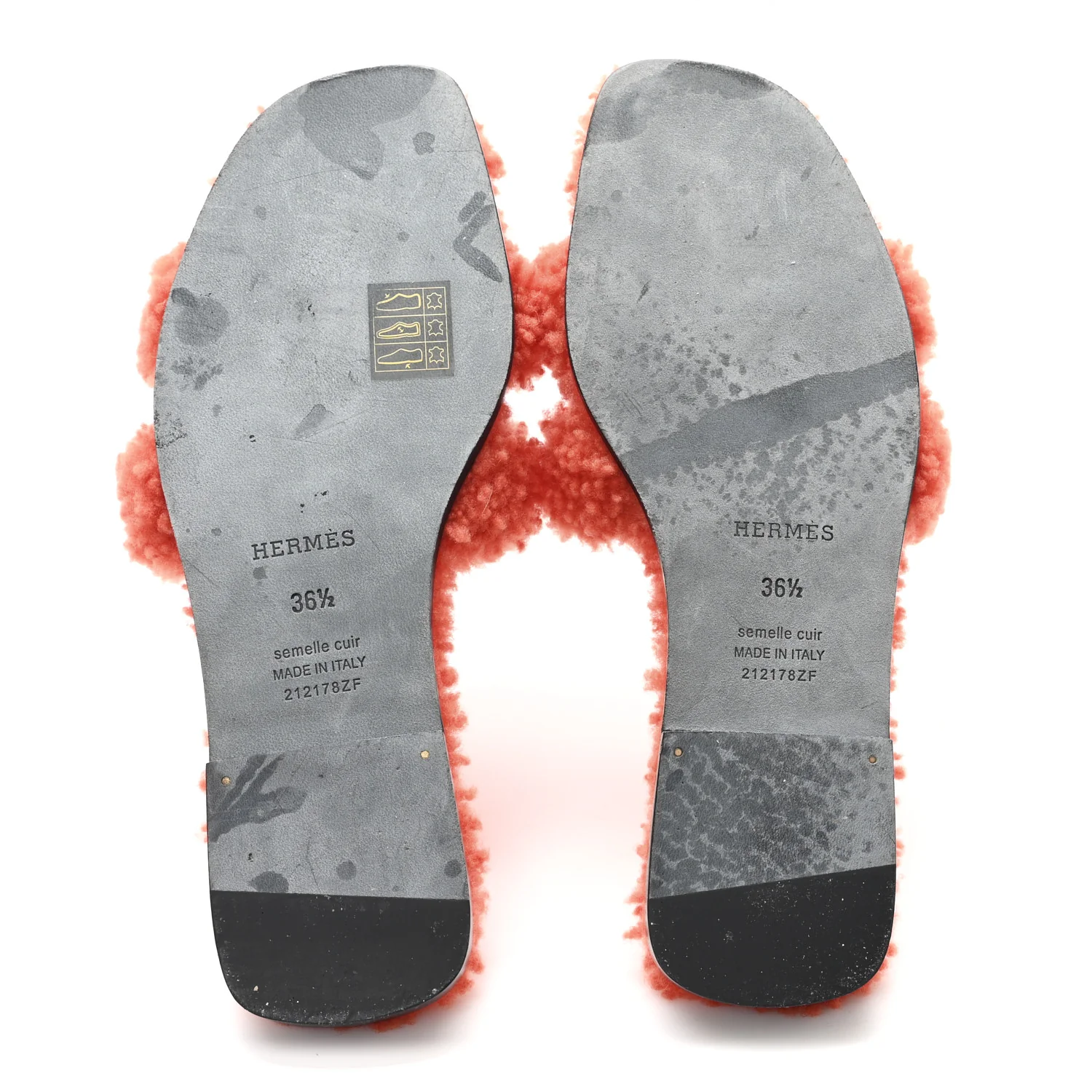 Woolskin Oran Sandals 36.5 Orange