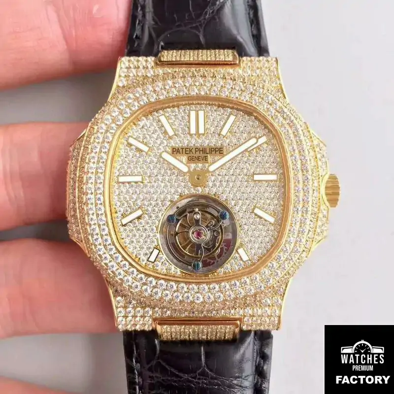 Patek Philippe Nautilus Jumbo 5711 R8 Factory Diamond Dial Tourbillon