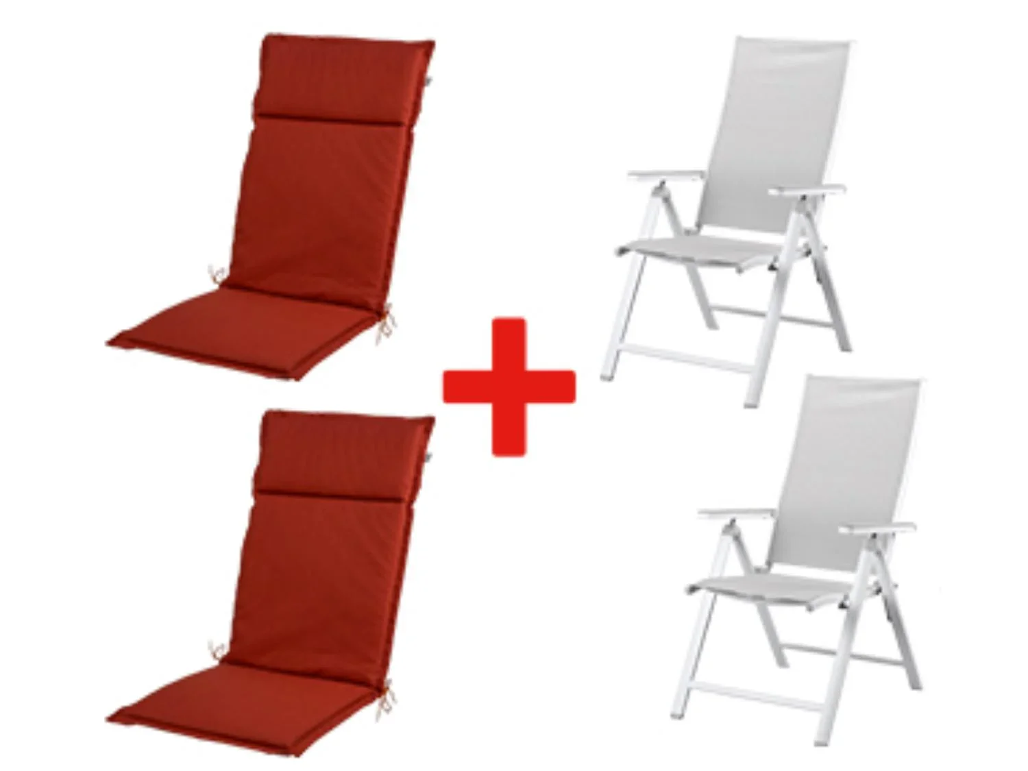 LIVARNO home Fauteuils + Coussins HOUSTON, rouge