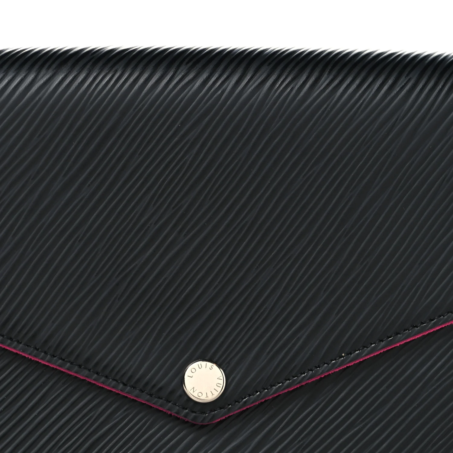 Epi Pochette Felicie Black Hot Pink