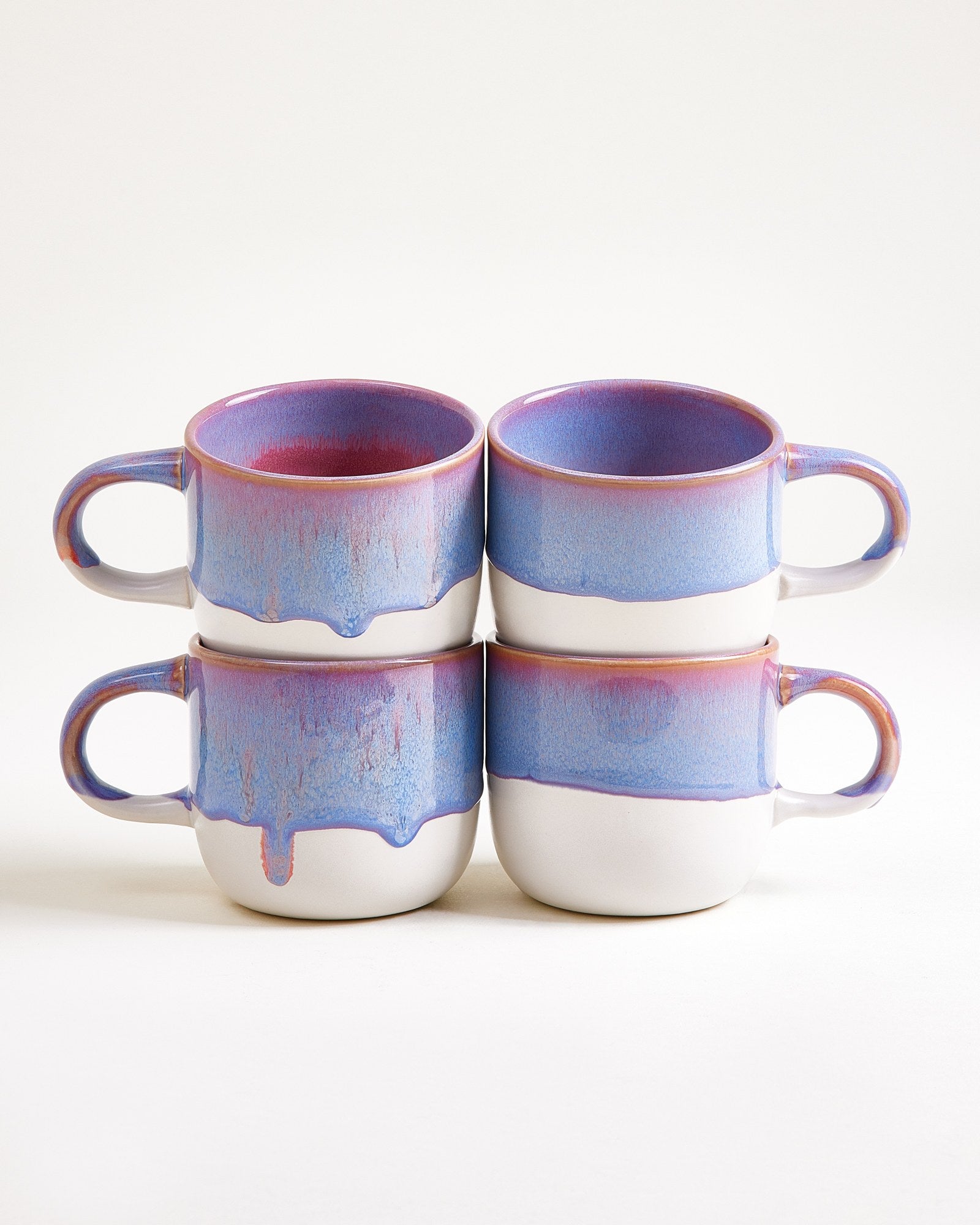 COIMBRA - LARGE MUG PURPLE SET OF 4