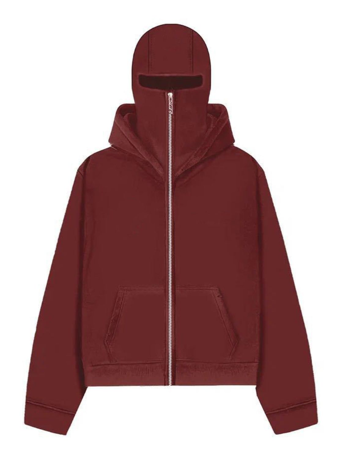 Men’s Zip Up Long Sleeve Hoodie with Mask