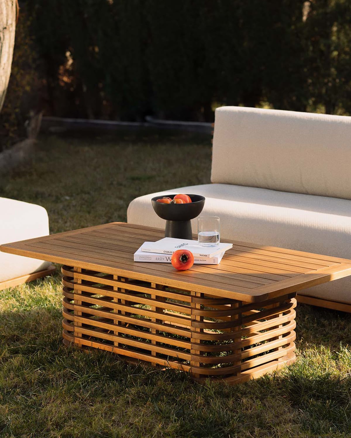 Hazan - Mesa de Centro de Exterior de Madera de Acacia (120x65 cm) Hazan