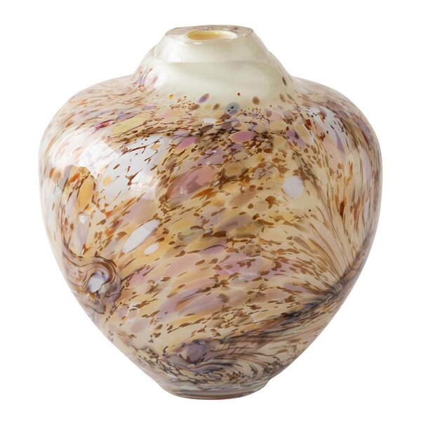 Unik skulptur kunstglass M 24 cm brun multi