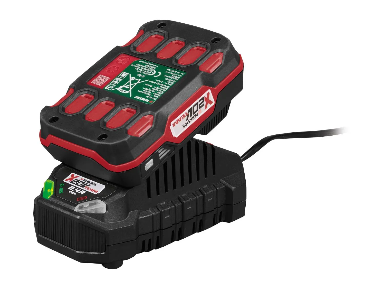 PARKSIDE Set perceuse-visseuse  percussion sans fil PSBSA 20-Li + batterie + chargeur, 20 V