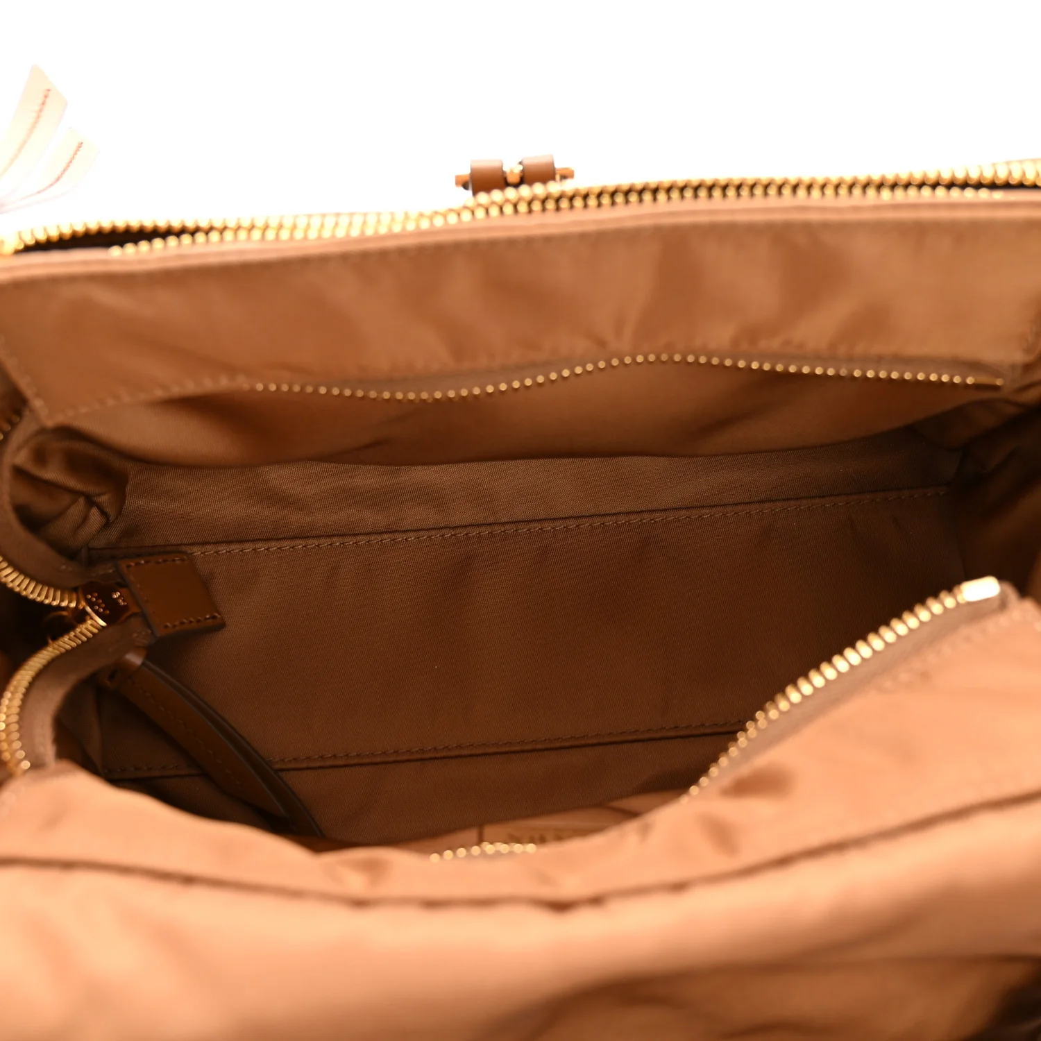 Re-Nylon Medium Explore Shoulder Bag Camel