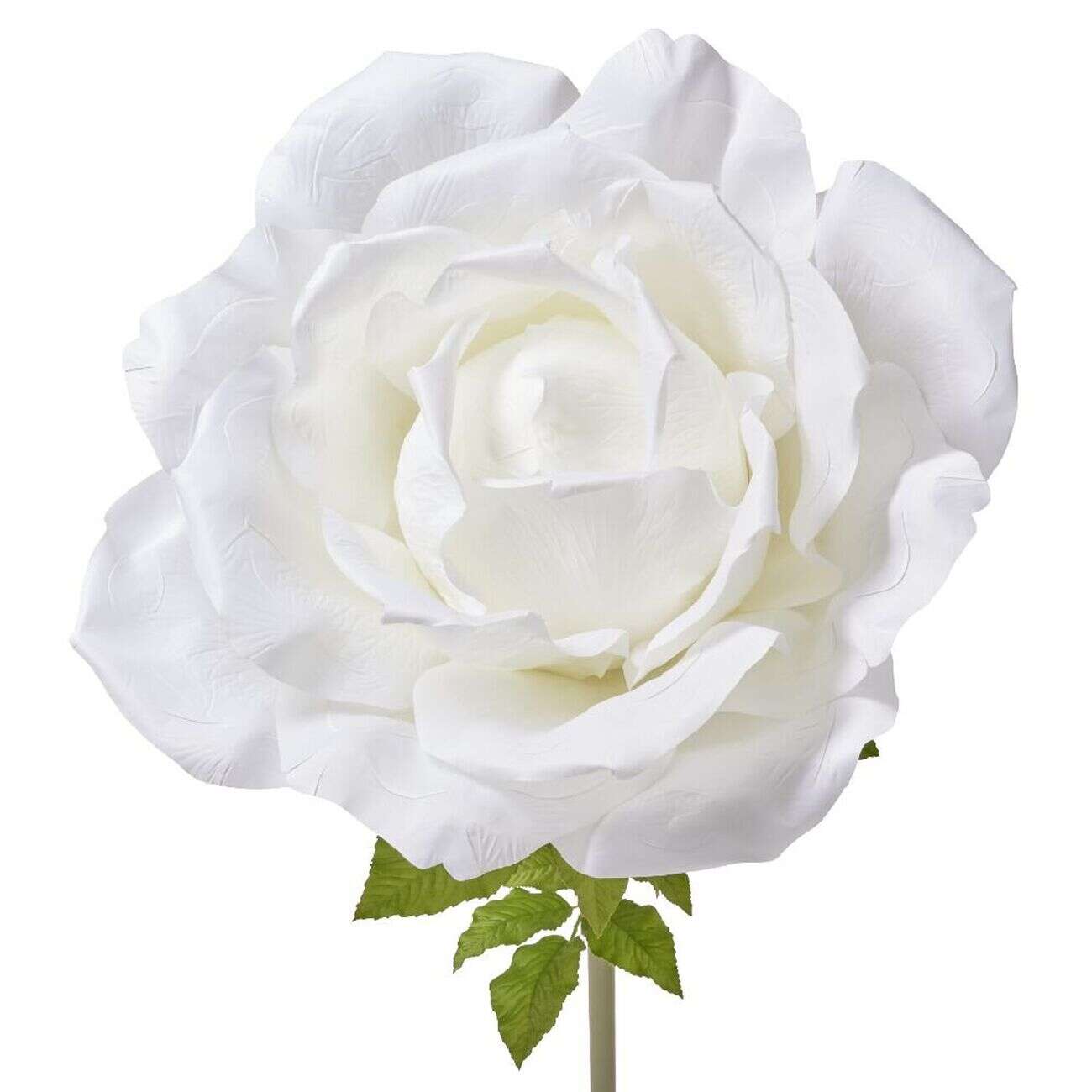 Fleur artificielle rose blanche tige XXL H170cm