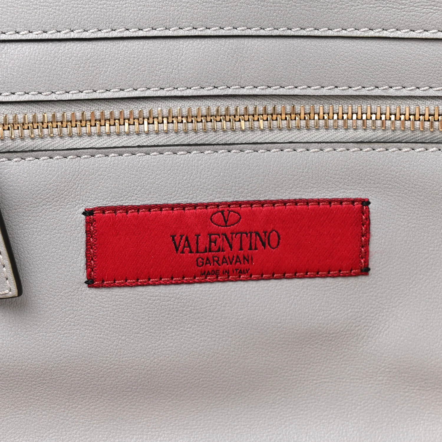 Vitello Small Rockstud Tote Grey