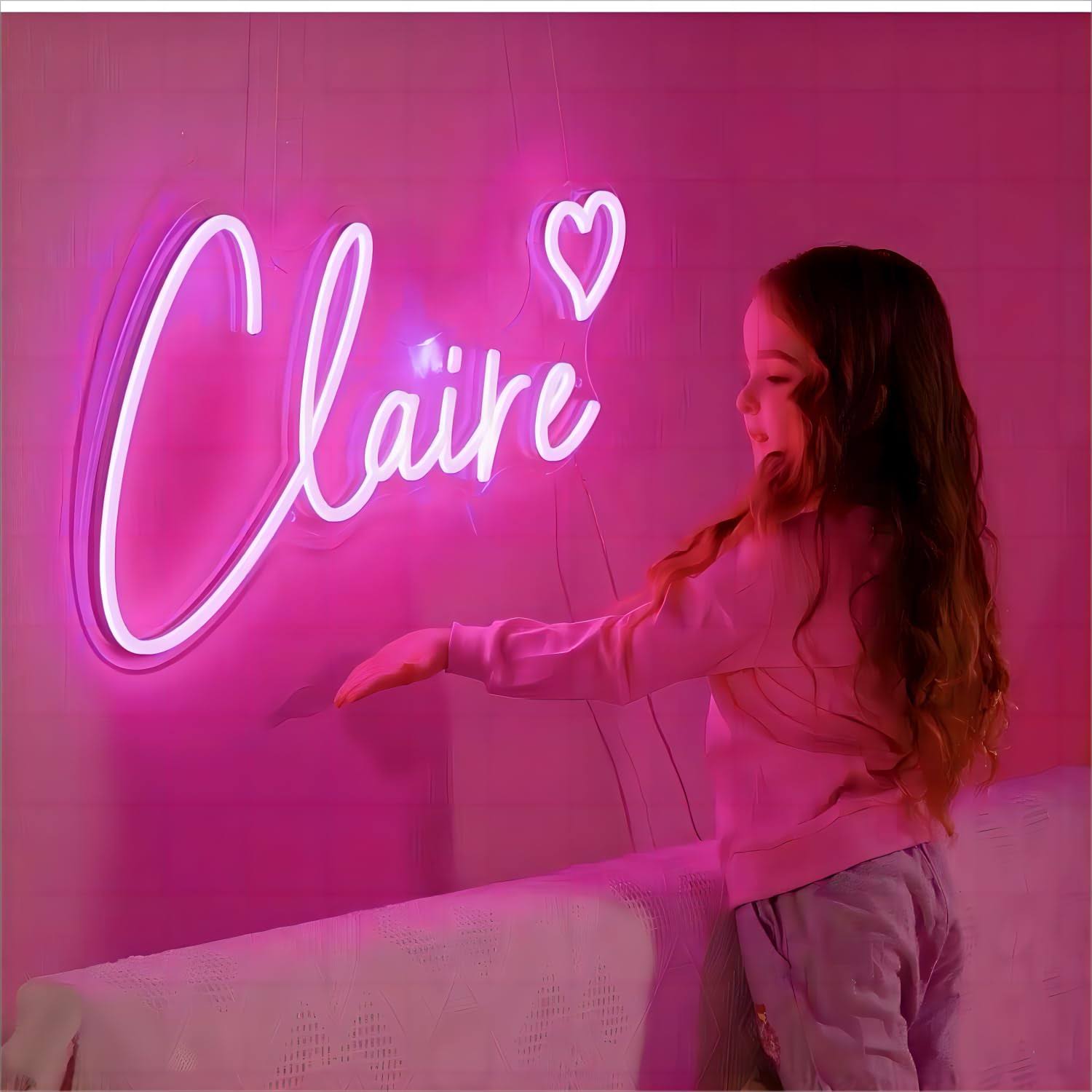 Neon Fine NF Custom Neon Signs,Personalized Large LED Neon Lights Sign, Neon Sign Customizable for Wedding Wall Decor Bedroom Birthday Party Bar Shop