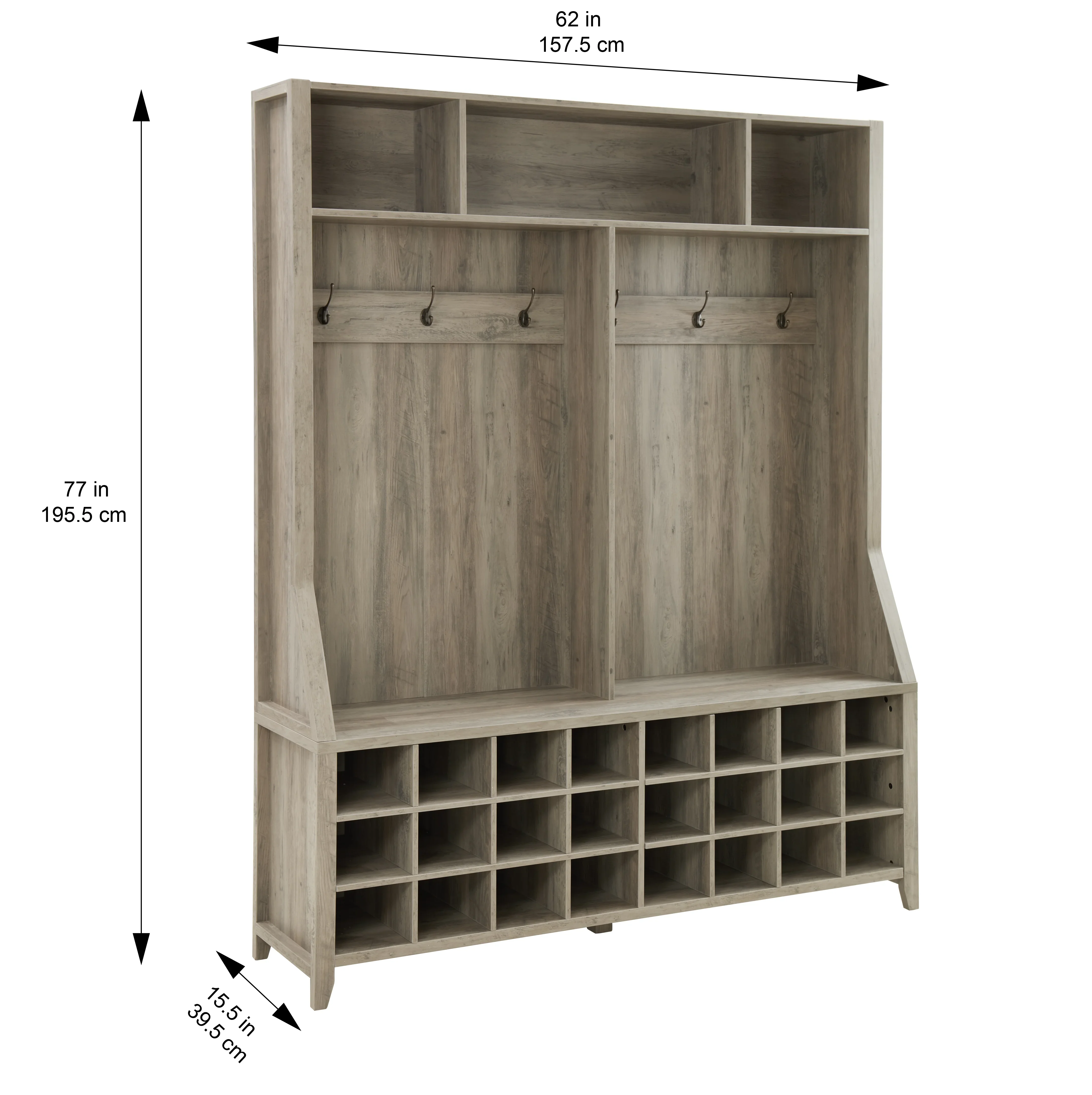 Better Homes & Gardens Refined Farmhouse Entryway Tree, Rustic Gray