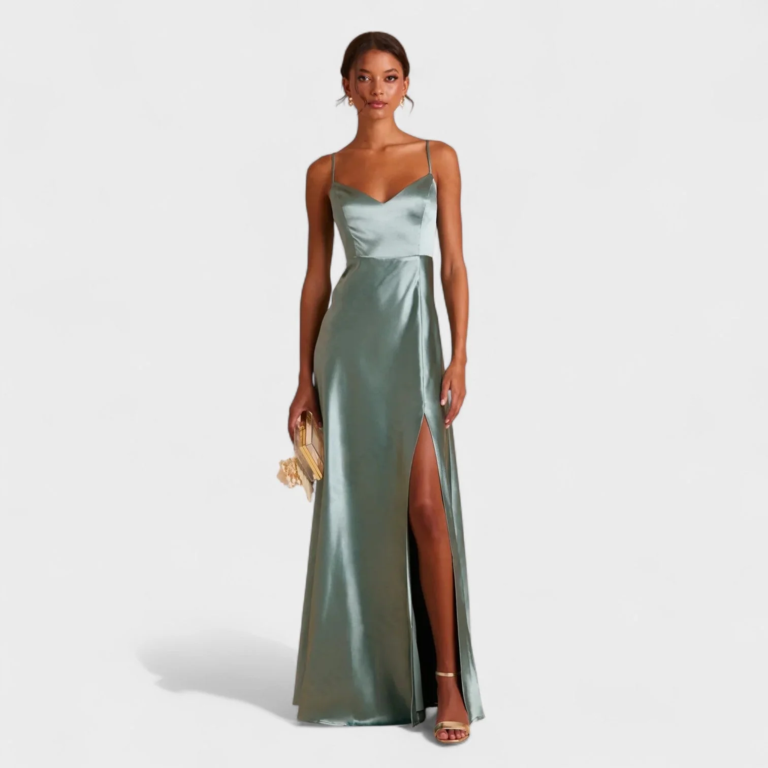 Robe nuisette en satin Lúcia