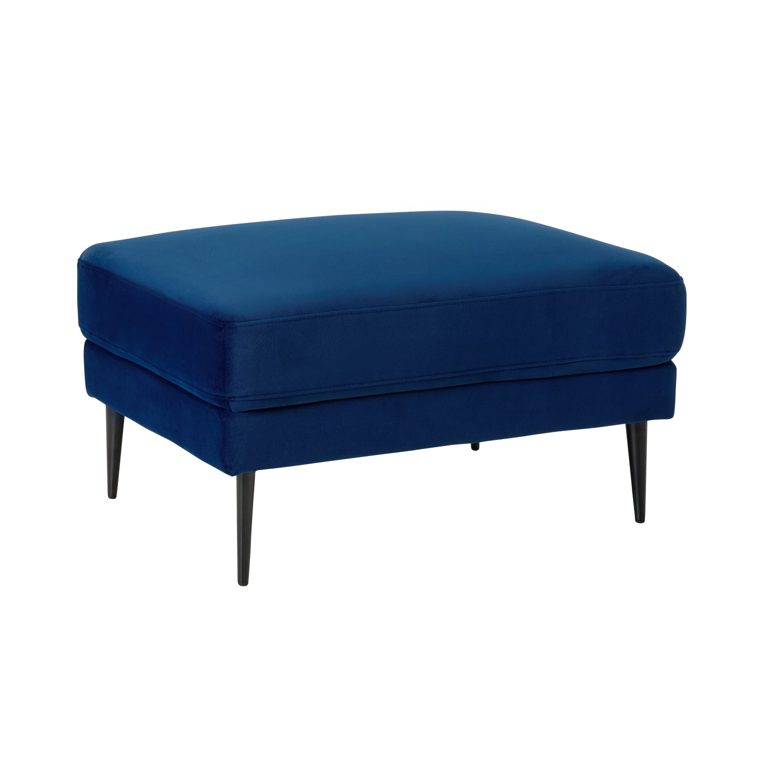 Irvine Ottoman Velvet Indigo