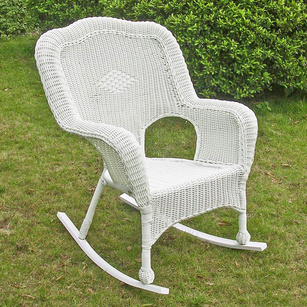 Fauteuil à bascule en résine tressée Camelback