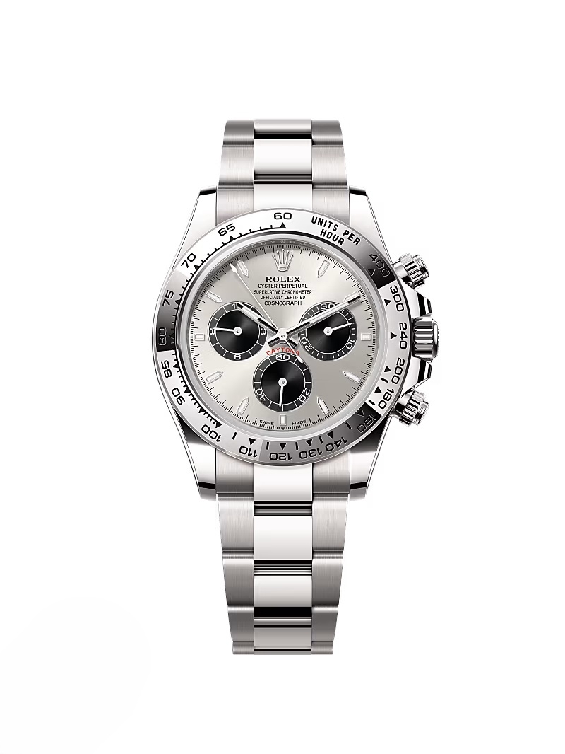 [Super Clone]Rolex Daytona 40 White Gold /Silvered/Black /Oyster  m126509-0003
